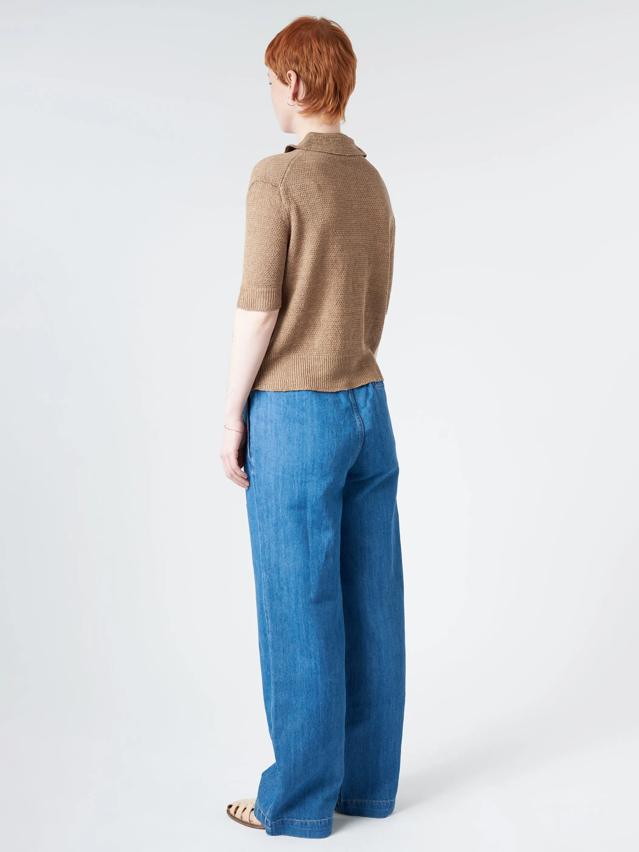 Linen Polo Sweater sold by gravitypope product image thumbnail 3