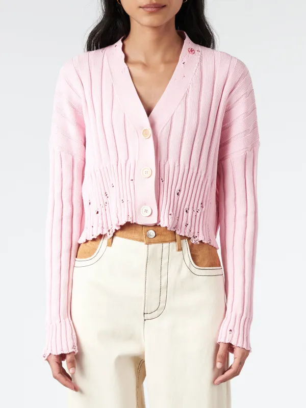 Distressed Knitted Cardigan sold by gravitypope