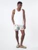 Tropical Fruit Print Long Swim Shorts sold by gravitypope
