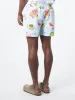 Tropical Fruit Print Long Swim Shorts sold by gravitypope