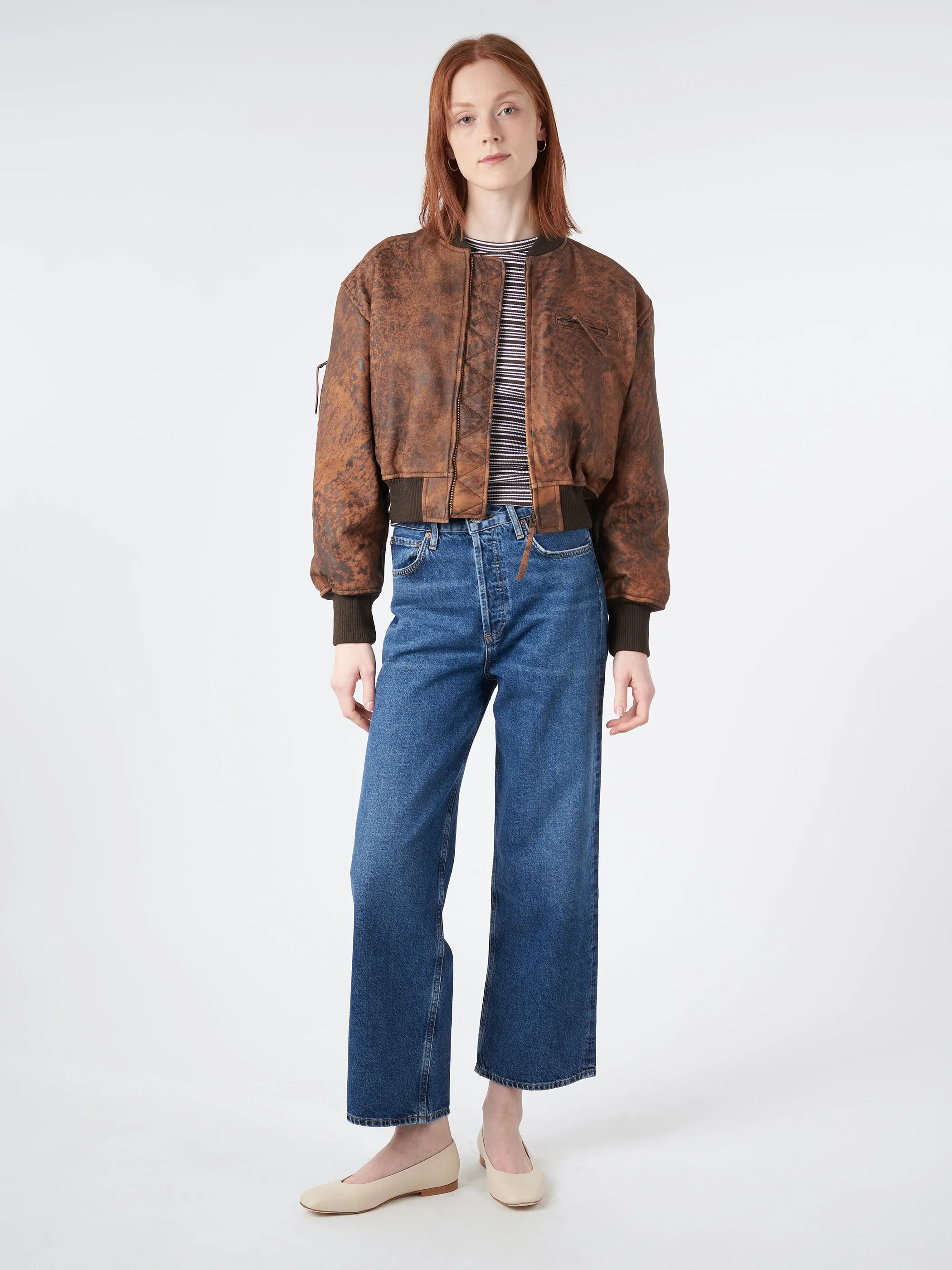 Leather Bomber Jacket sold by gravitypope product image thumbnail 4