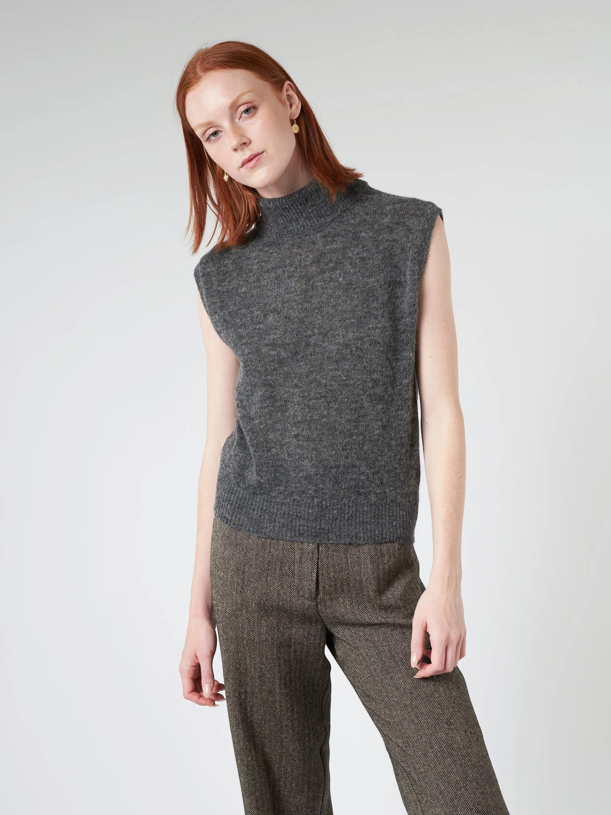 Knitted Vest With High Collar sold by gravitypope product image thumbnail 4