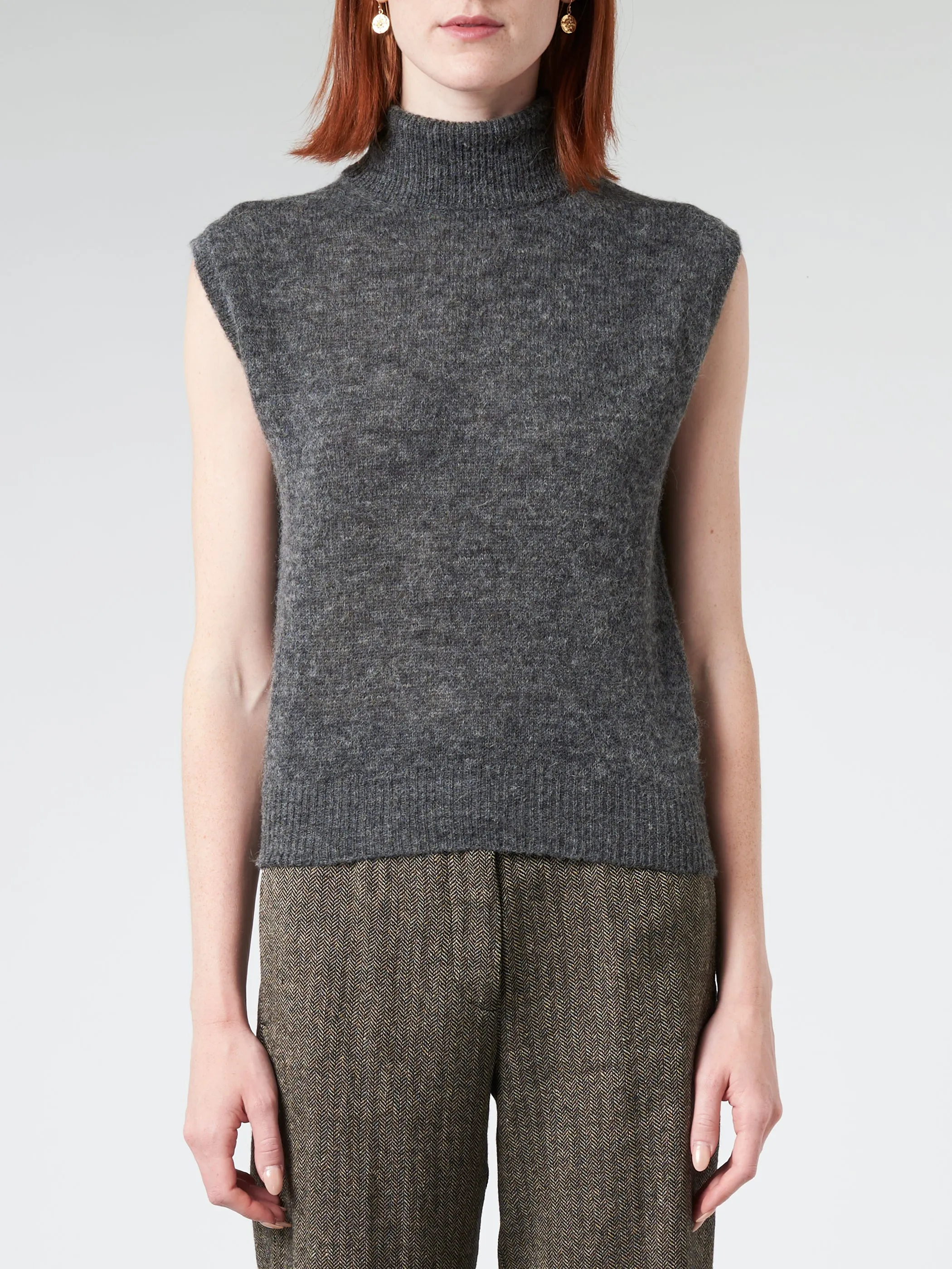 Knitted Vest With High Collar sold by gravitypope