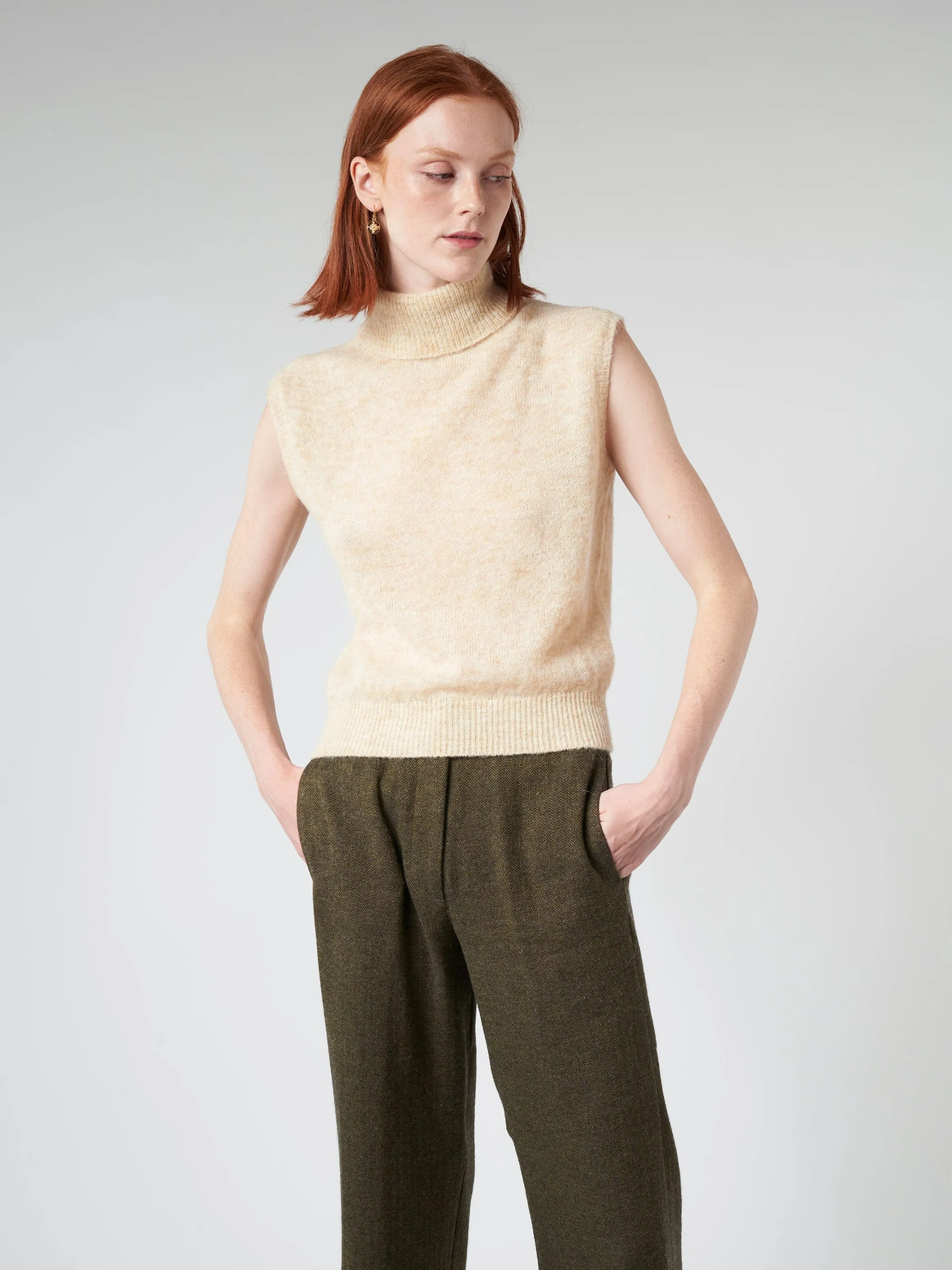 Knitted Vest With High Collar sold by gravitypope product image thumbnail 4