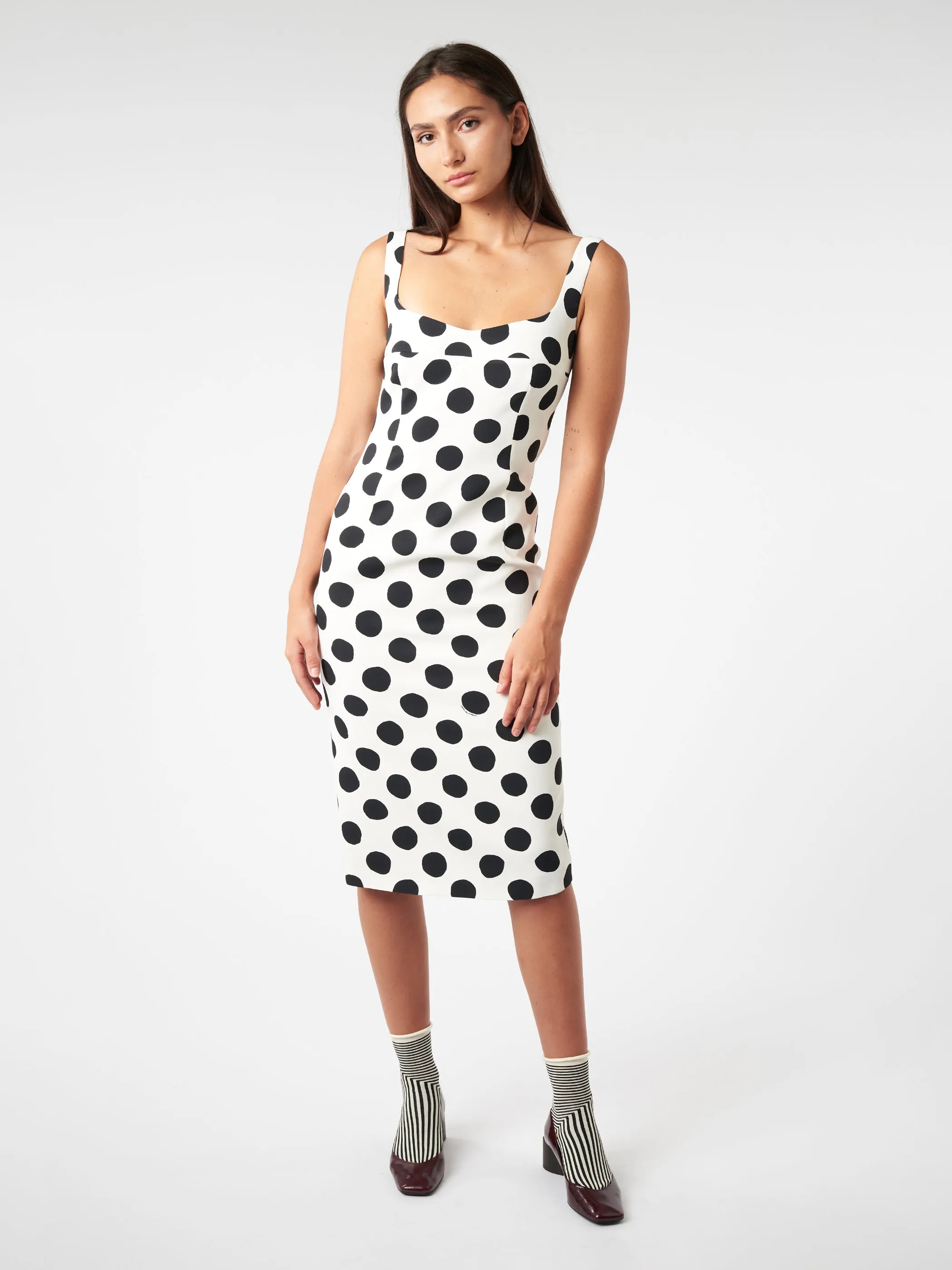 Squareneck Dress With Maxi Polka Dots sold by gravitypope product image thumbnail 2