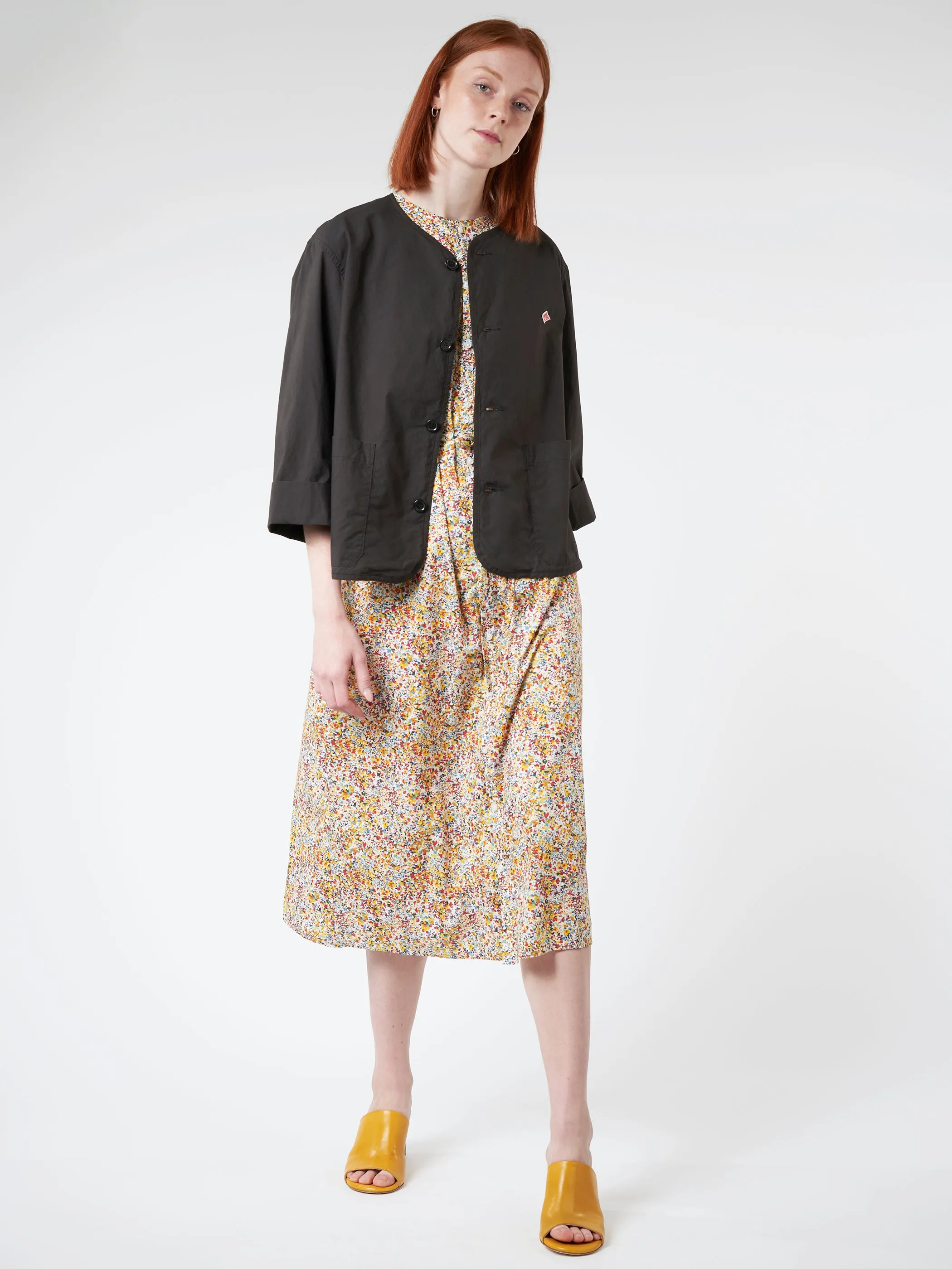 Women's Cotton Weather Collarless Short Jacket sold by gravitypope product image thumbnail 2