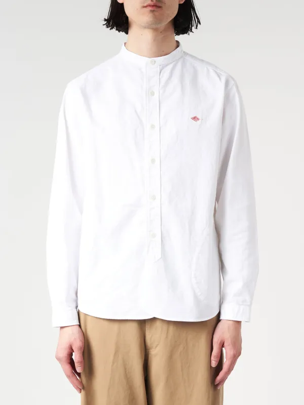 Oxford Band Collar L/S Shirt made by Danton
