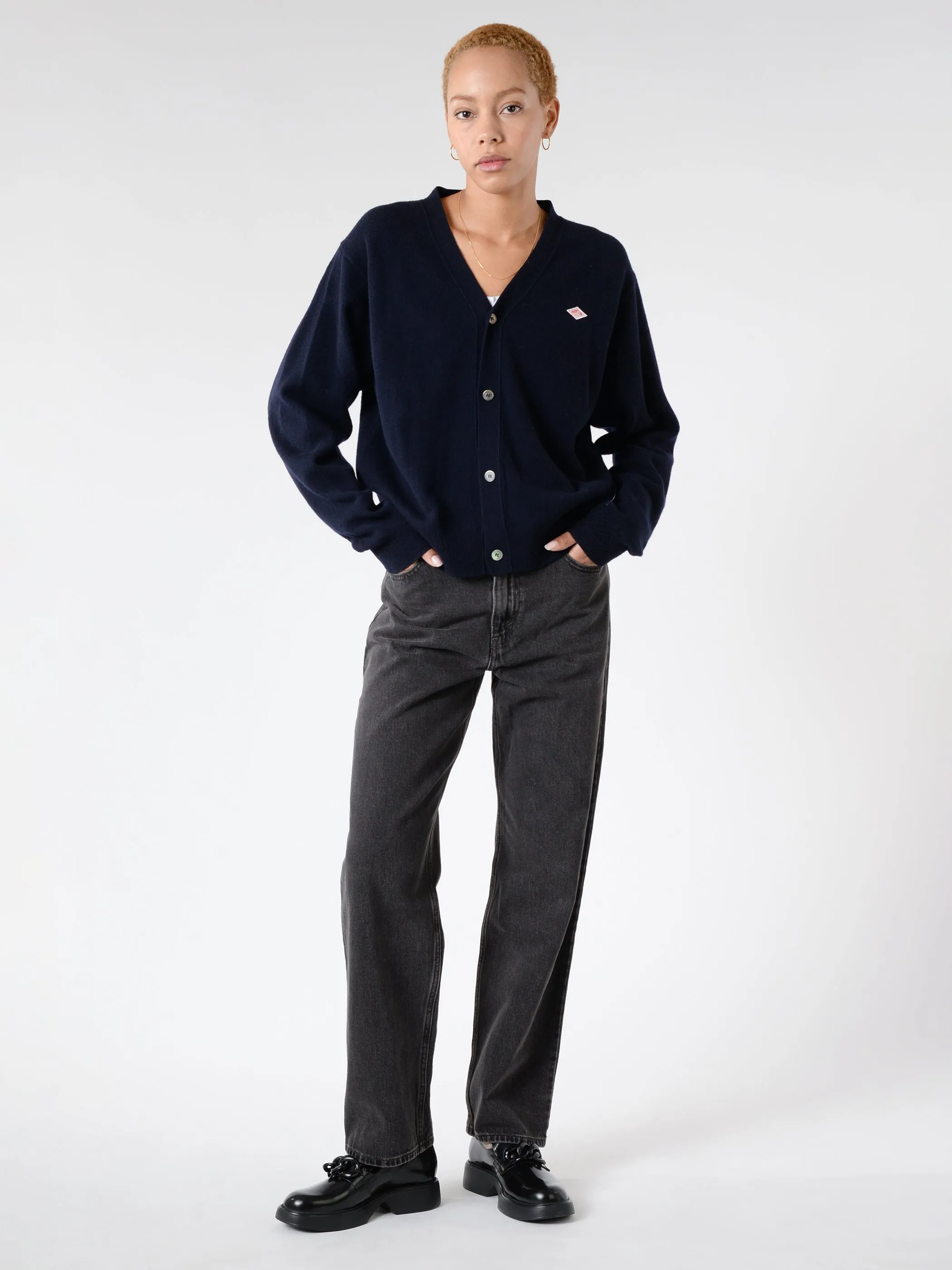 Women's Lambswool V-Neck Knit Cardigan sold by gravitypope product image thumbnail 2