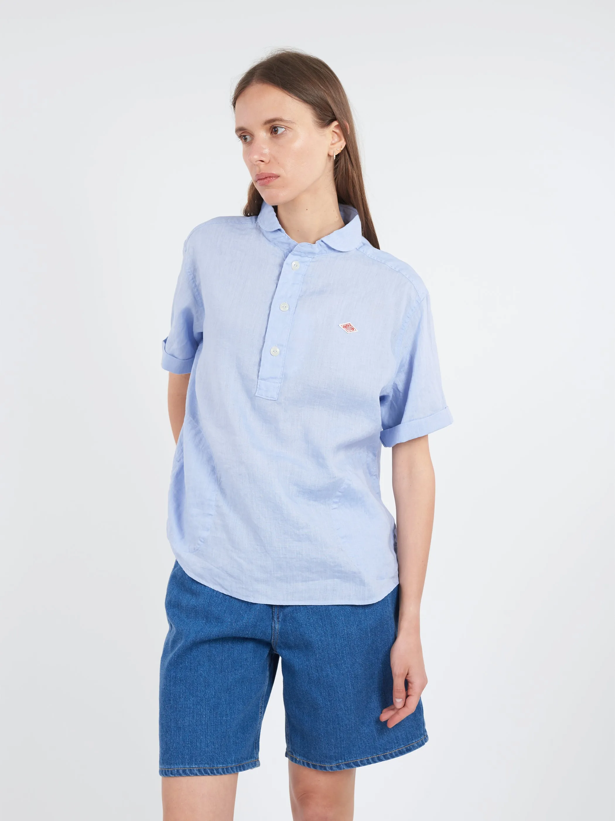 Linen Round Collar Shirt sold by gravitypope product image thumbnail 4