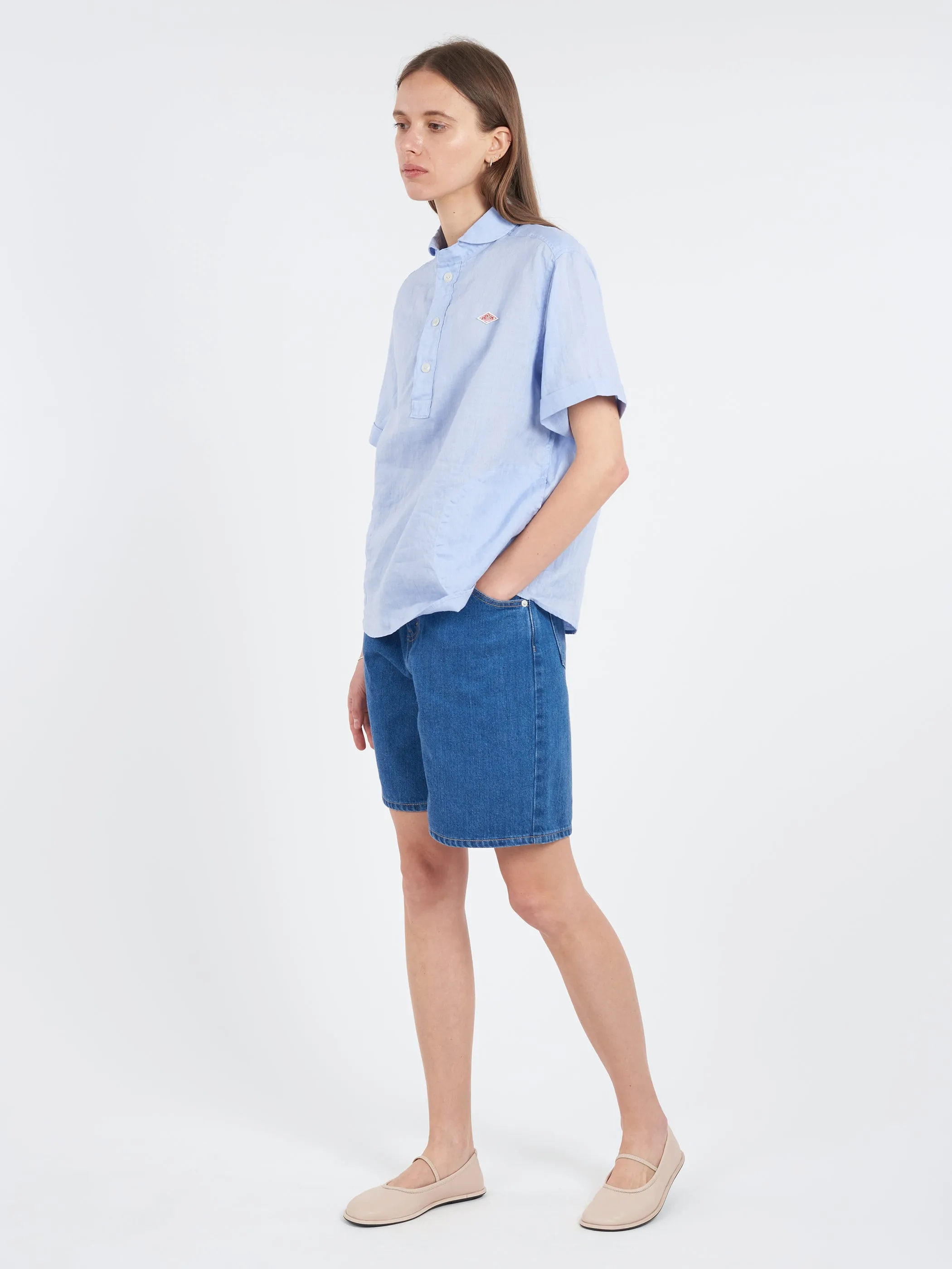 Linen Round Collar Shirt sold by gravitypope product image thumbnail 2