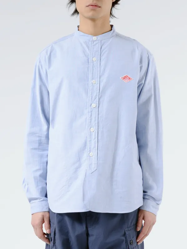 Oxford Band Collar L/S Shirt made by Danton