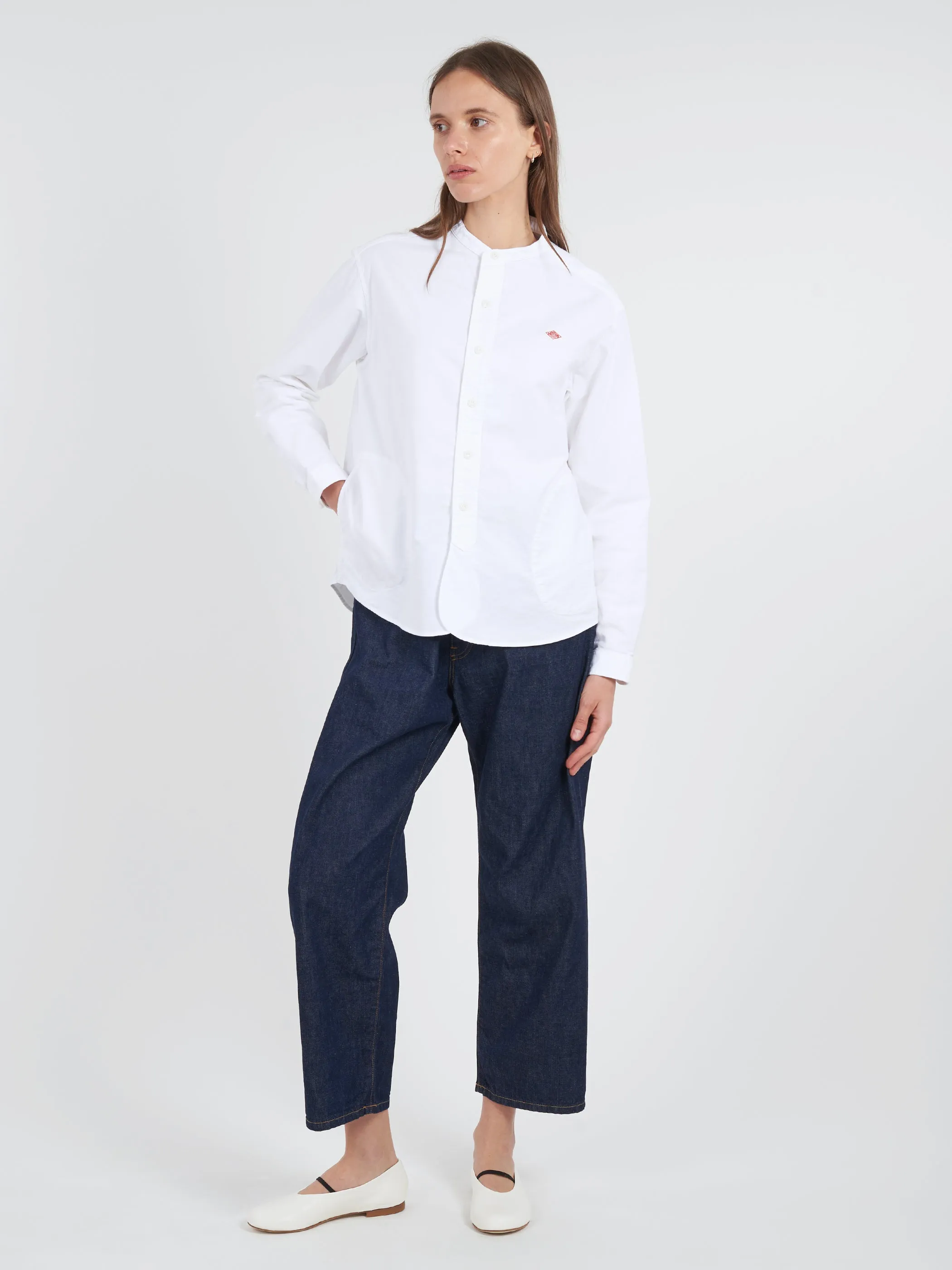 Women's Band Collar Shirt sold by gravitypope product image thumbnail 2