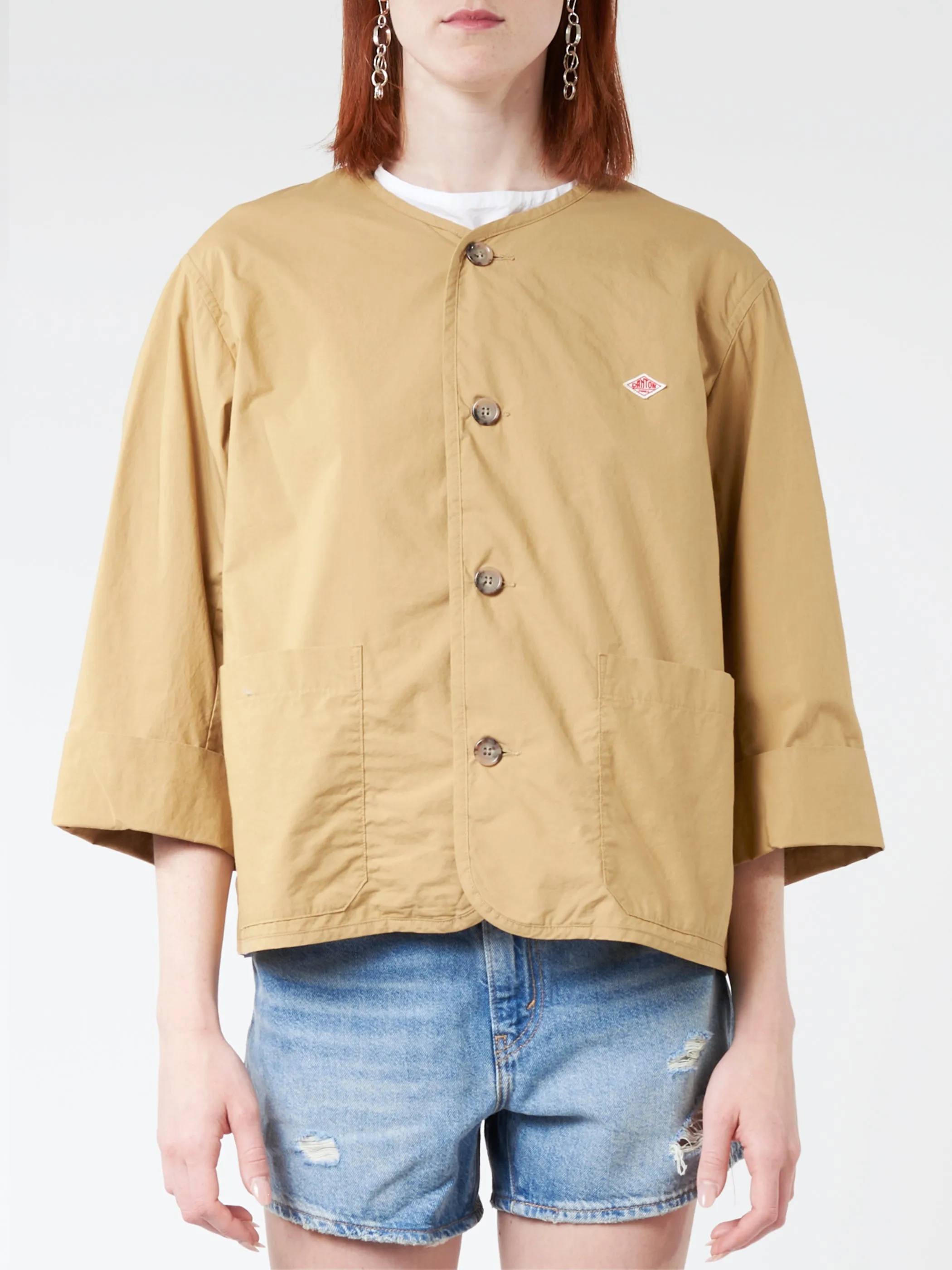 Women's Cotton Weather Collarless Short Jacket sold by gravitypope