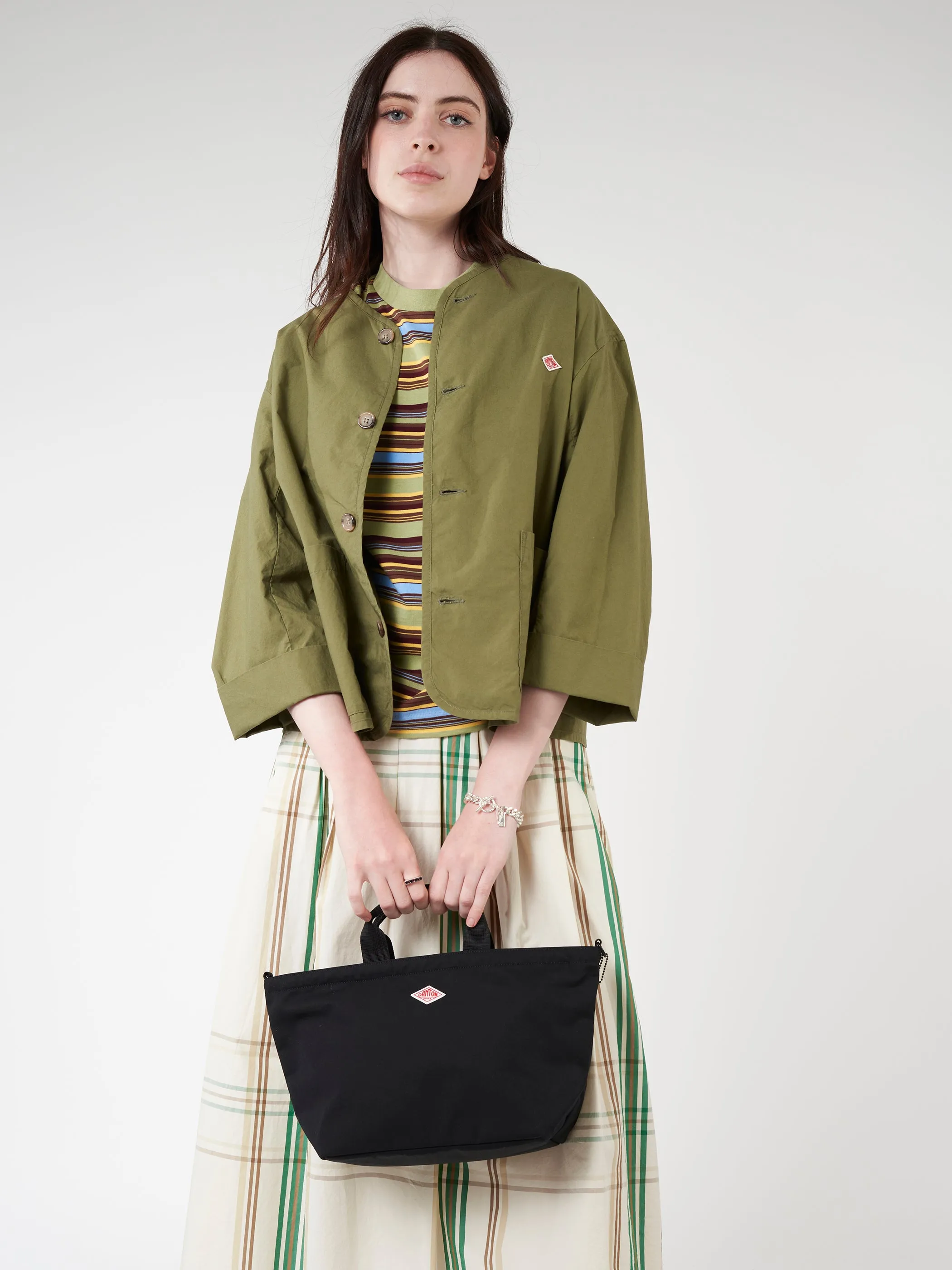 Women's Cotton Weather Collarless Short Jacket sold by gravitypope product image thumbnail 2