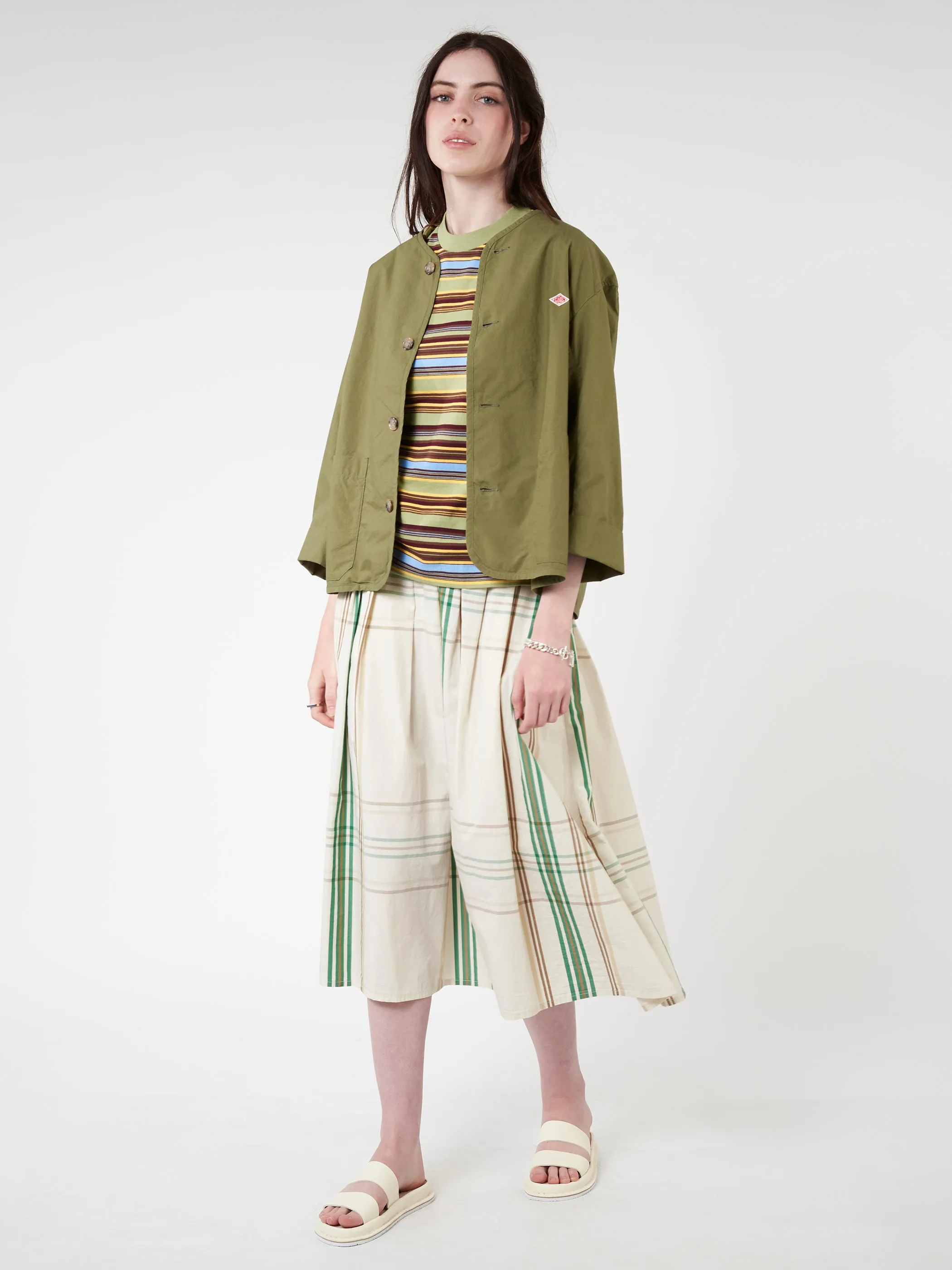 Women's Cotton Weather Collarless Short Jacket sold by gravitypope product image thumbnail 4