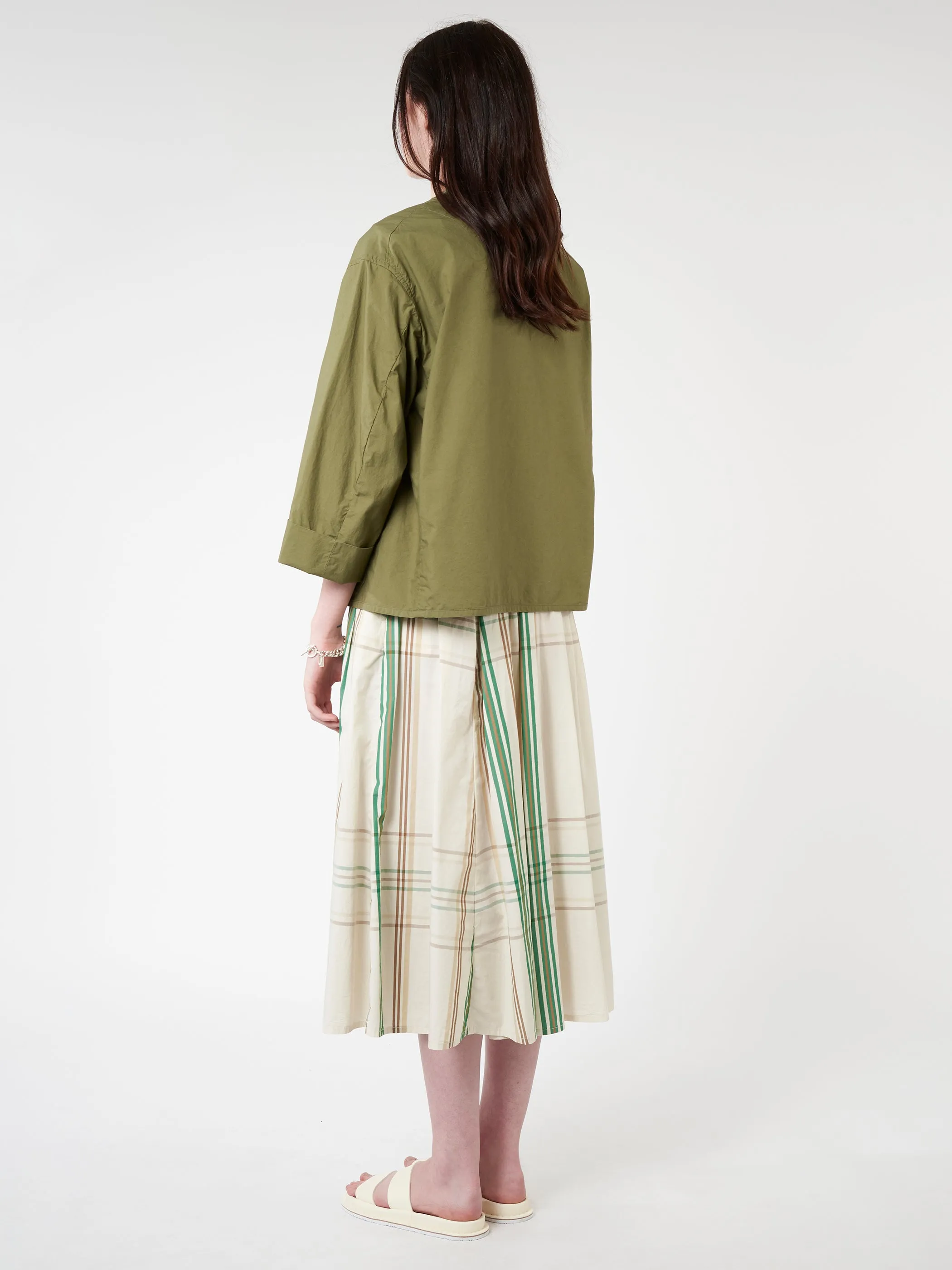 Women's Cotton Weather Collarless Short Jacket sold by gravitypope product image thumbnail 3