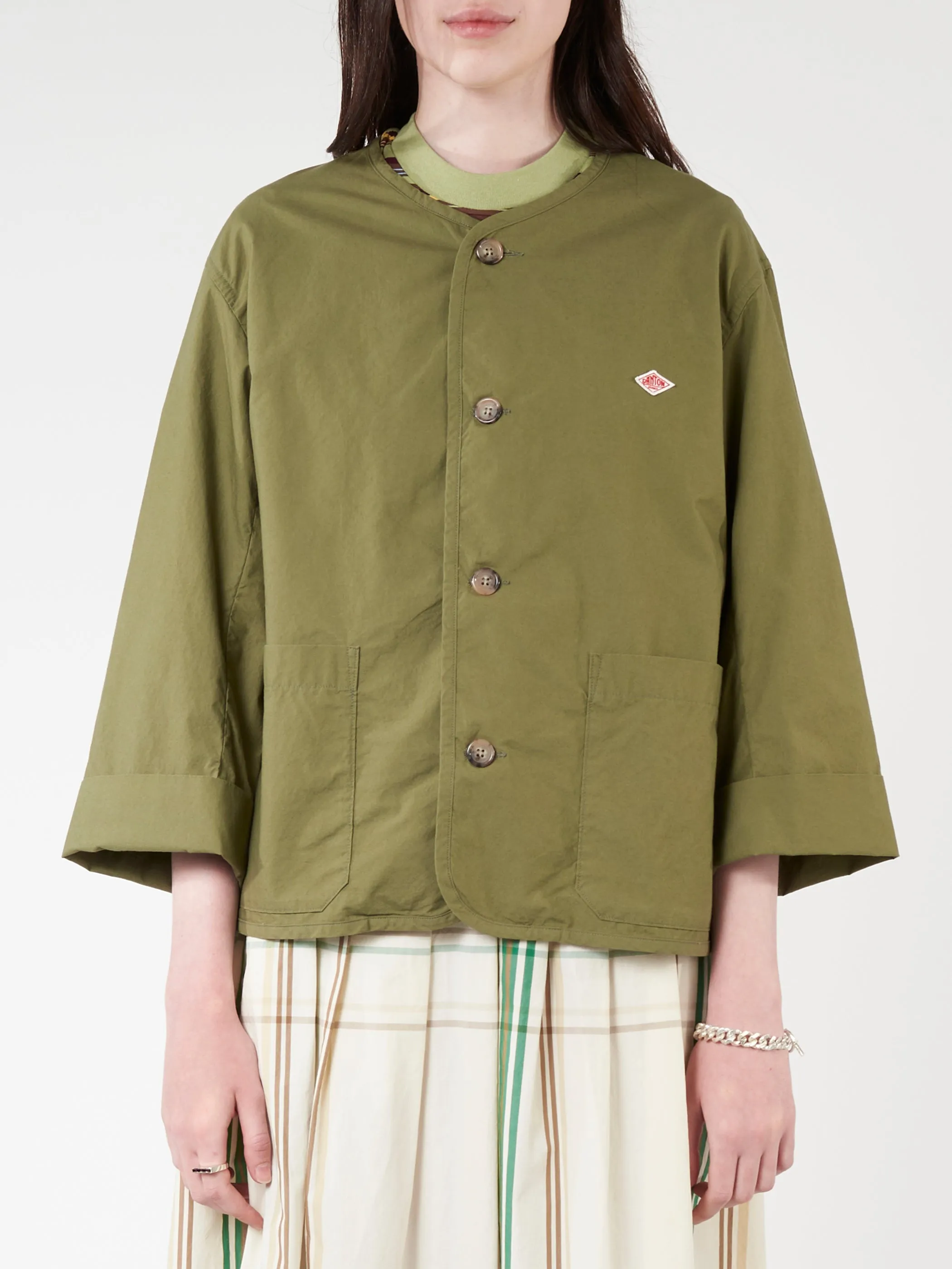 Women's Cotton Weather Collarless Short Jacket sold by gravitypope