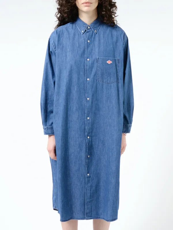 Women's Denim Dungaree B.D. Shirt Dress sold by gravitypope