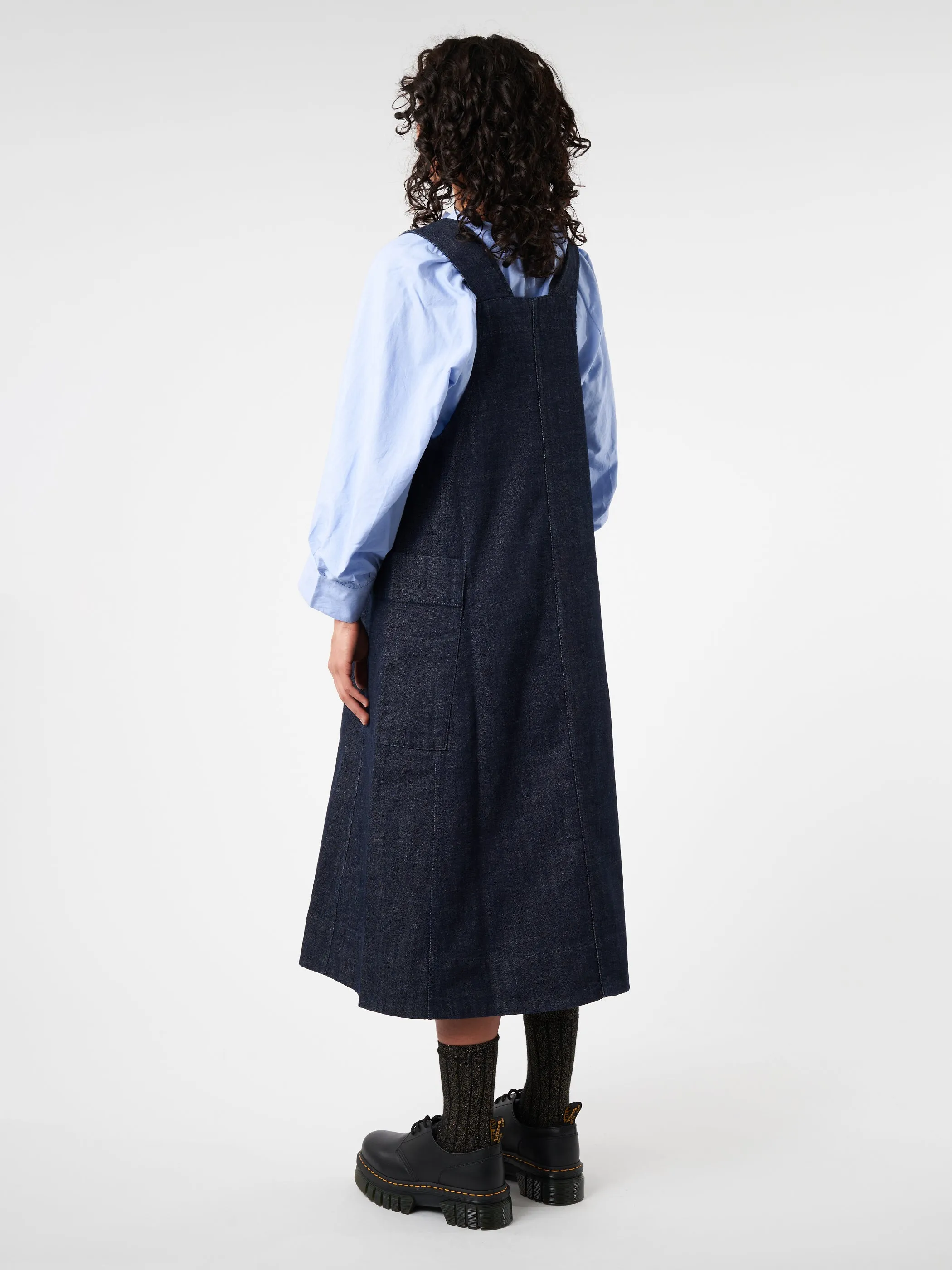 Indigo Denim Pinafore Dress sold by gravitypope product image thumbnail 3