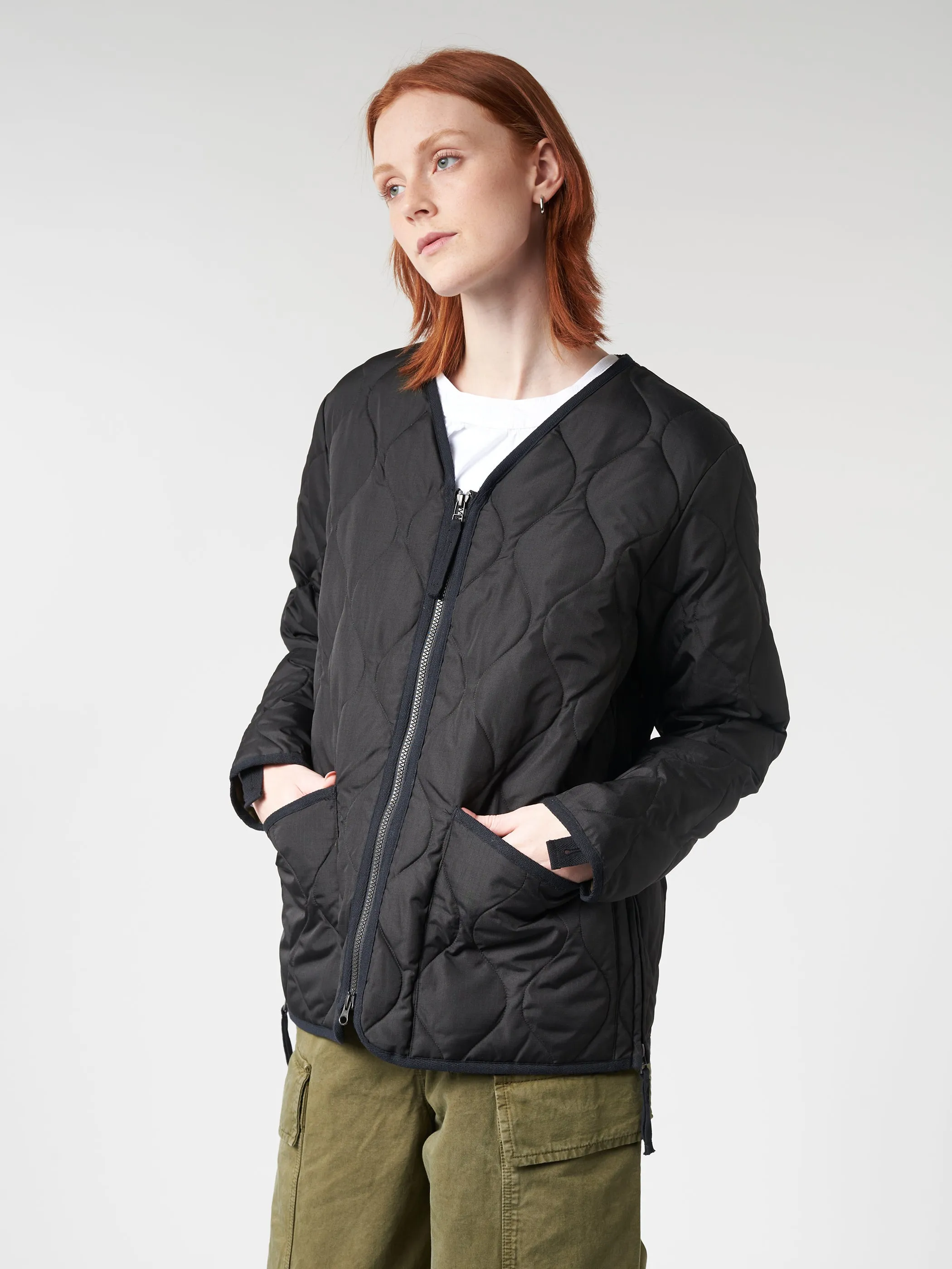 Military Zip V-Neck Down Jacket sold by gravitypope product image thumbnail 4