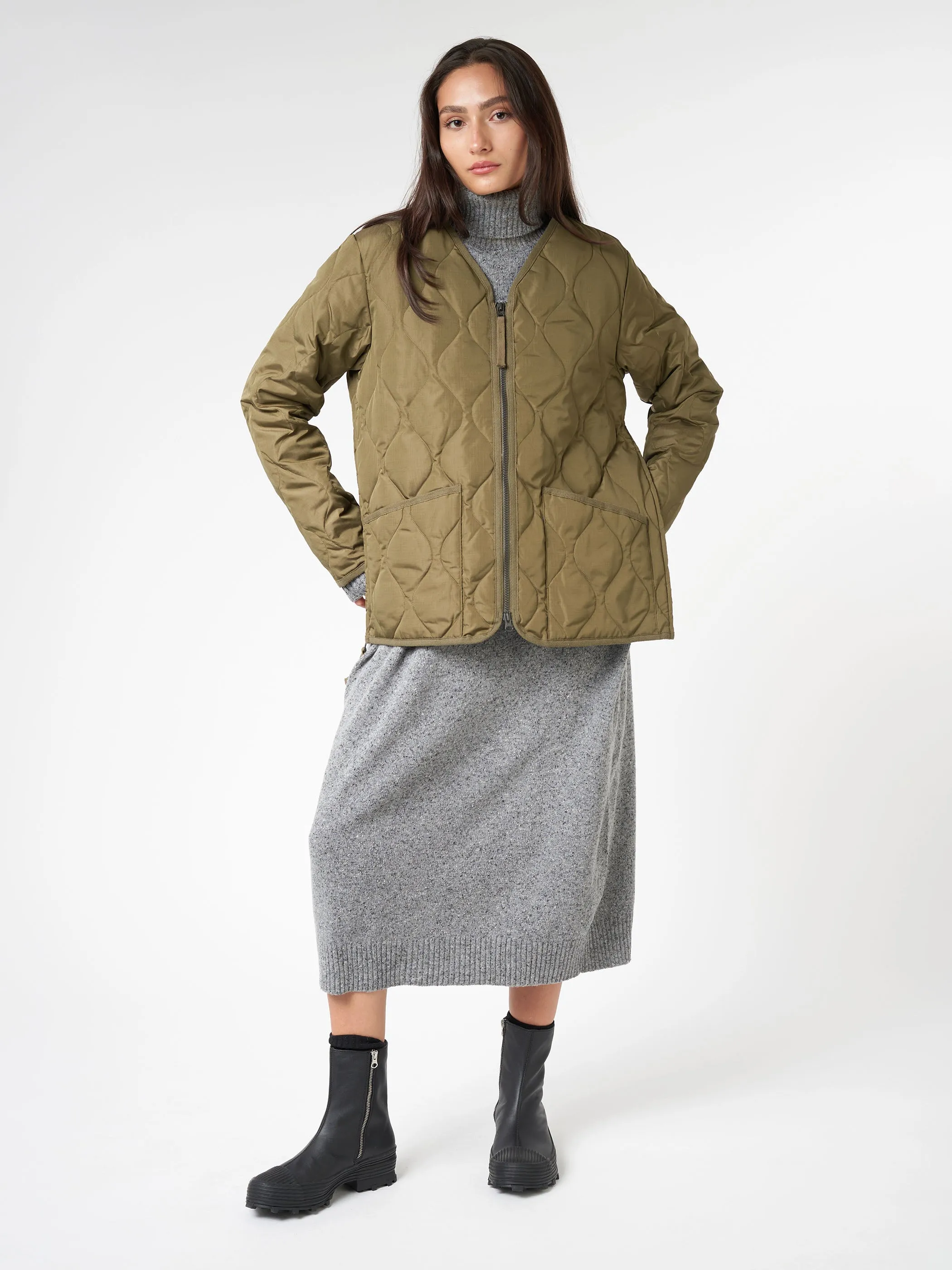 Military Zip V-Neck Down Jacket sold by gravitypope product image thumbnail 2