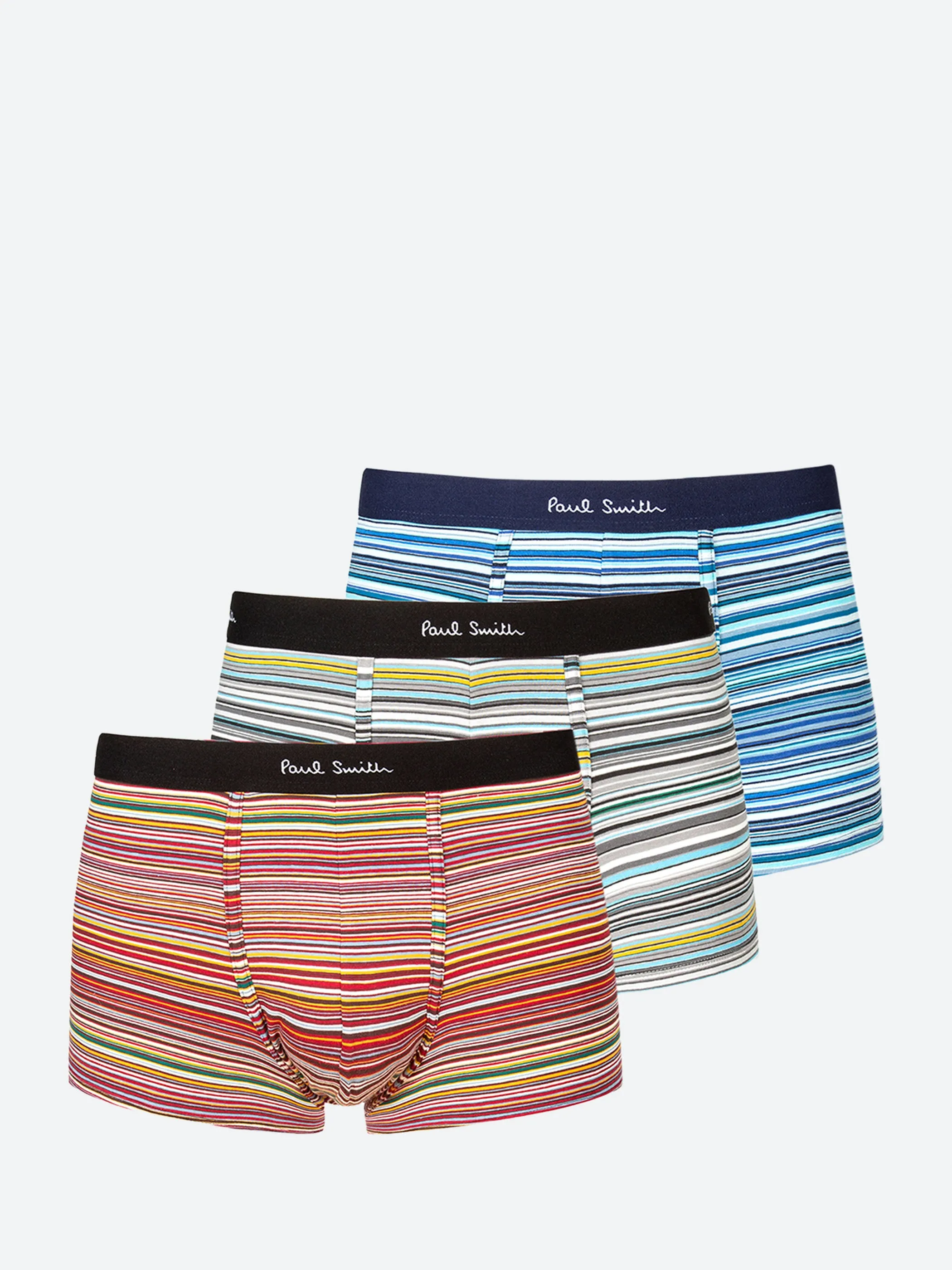 Multi Signature Stripe Low-Rise Boxer Briefs Three Pack sold by gravitypope