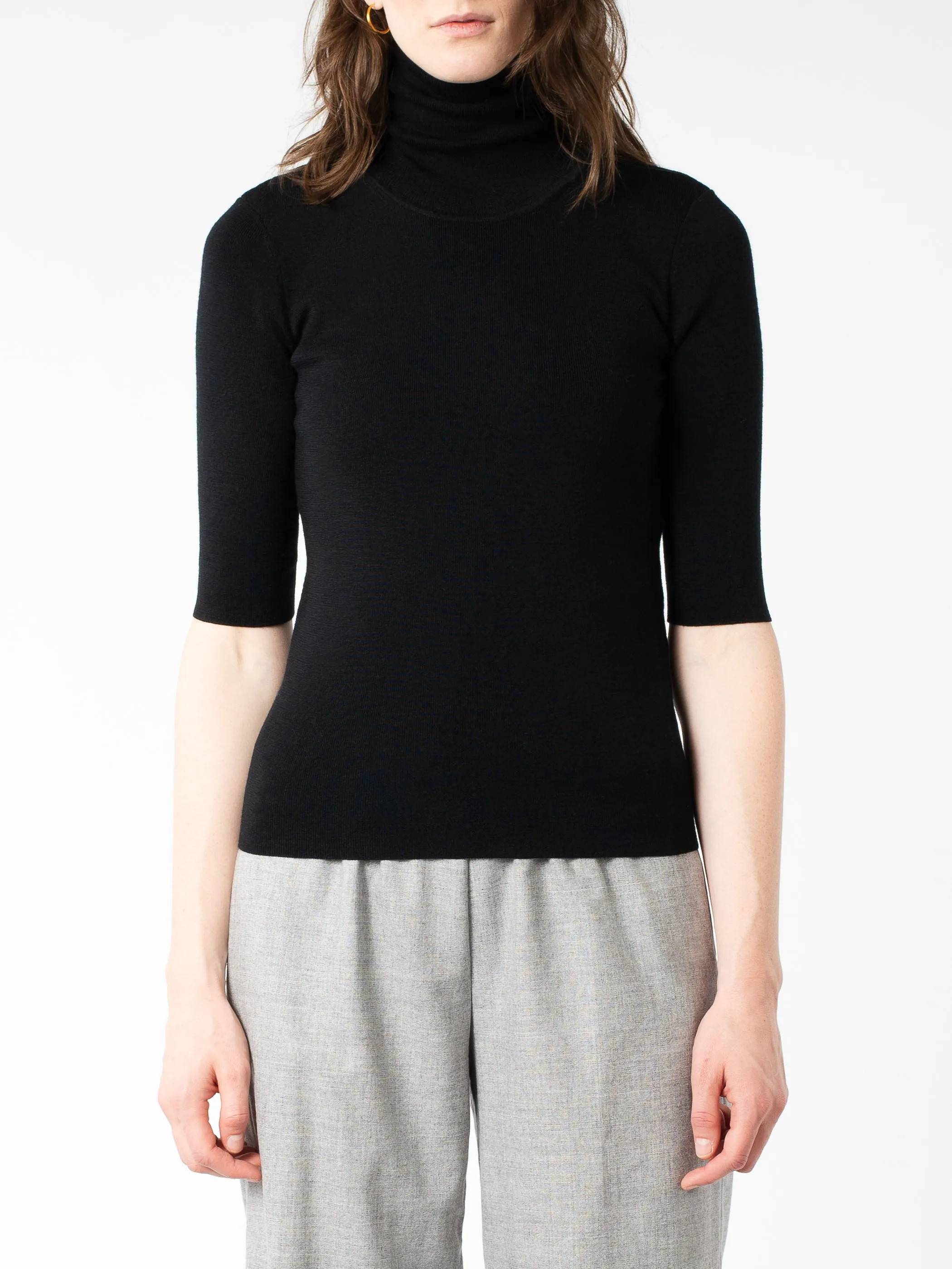 Merino Elbow Sleeve Top sold by gravitypope