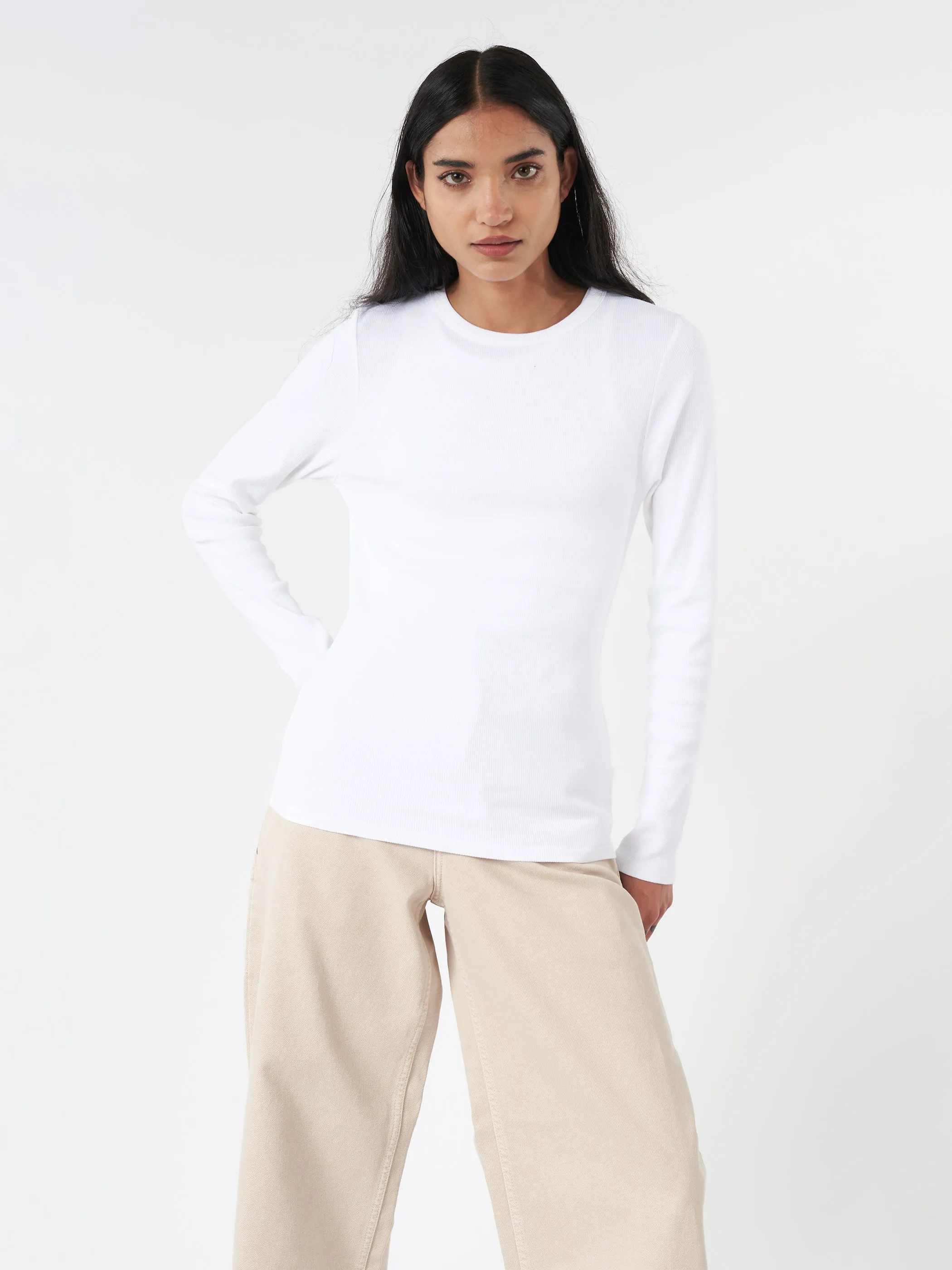 Women Organic Rib Long Sleeve Tee sold by gravitypope product image thumbnail 2