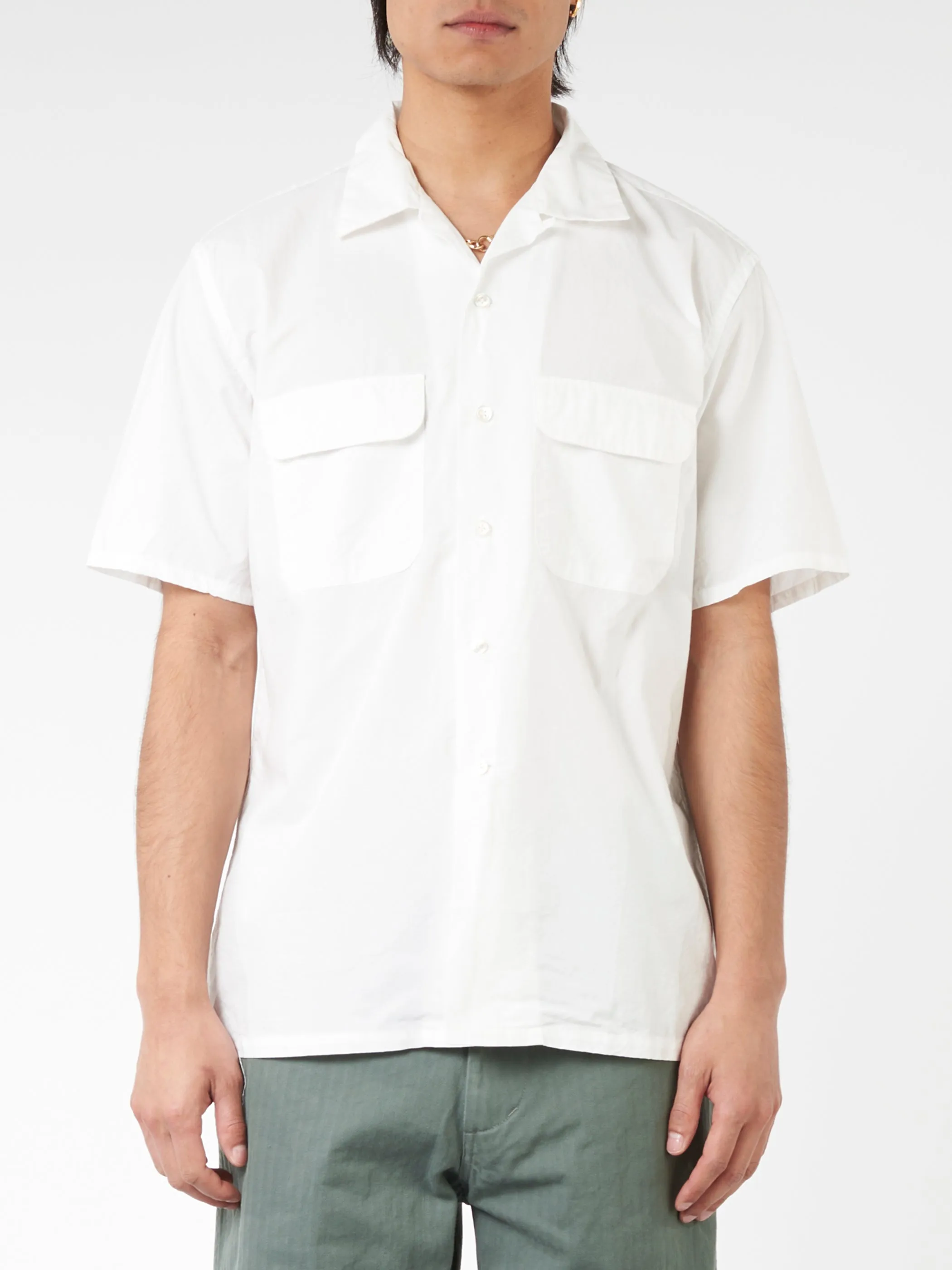Pima Cotton Short Sleeve Open Collar Shirt sold by gravitypope