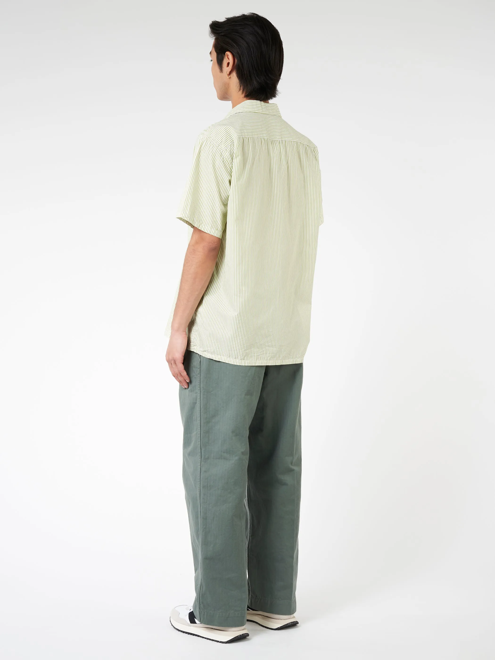 Block Stripe Short Sleeve Open Collar Shirt sold by gravitypope product image thumbnail 3