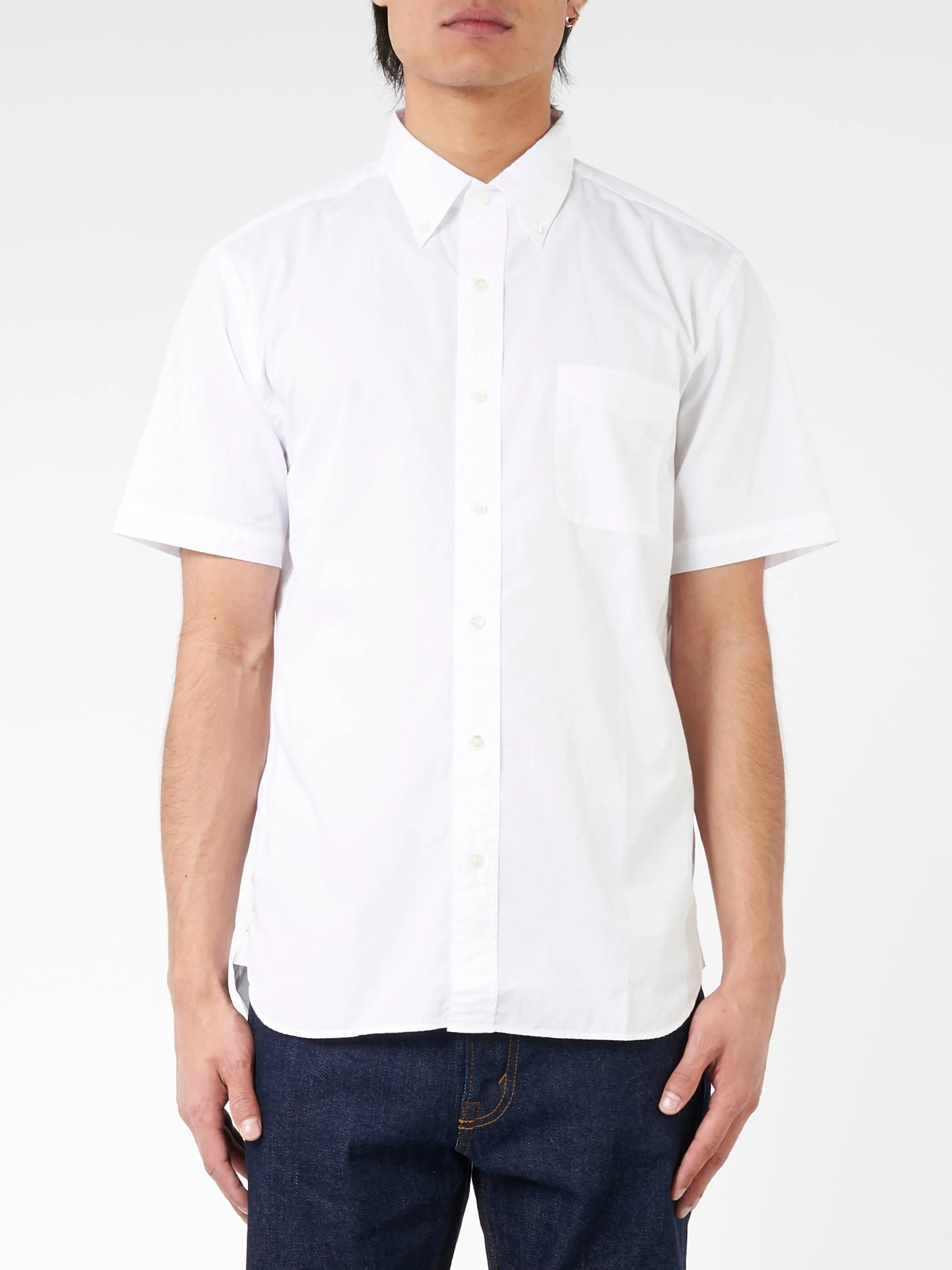Color Broad Short Sleeve Button Down Shirt sold by gravitypope