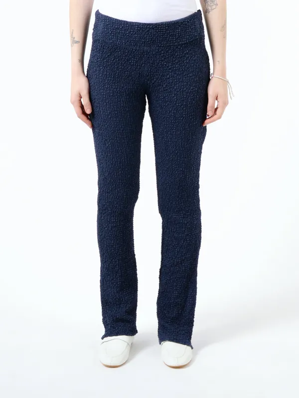 Woven Cupro Shirring Check Flared Pants sold by gravitypope