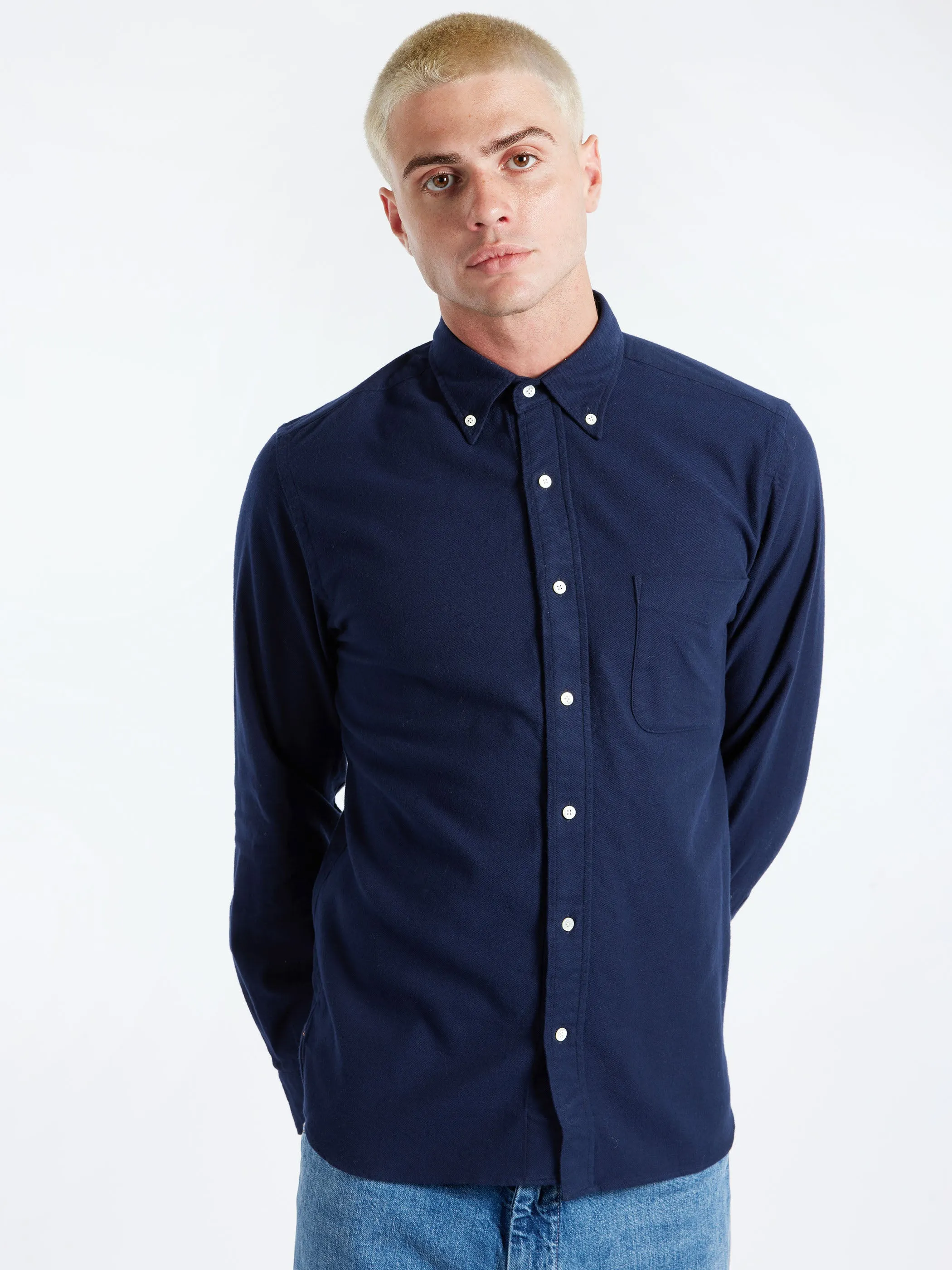 Flannel Solid Button Down Shirt sold by gravitypope product image thumbnail 4