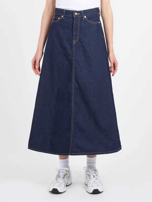 Denim Maxi Skirt sold by gravitypope