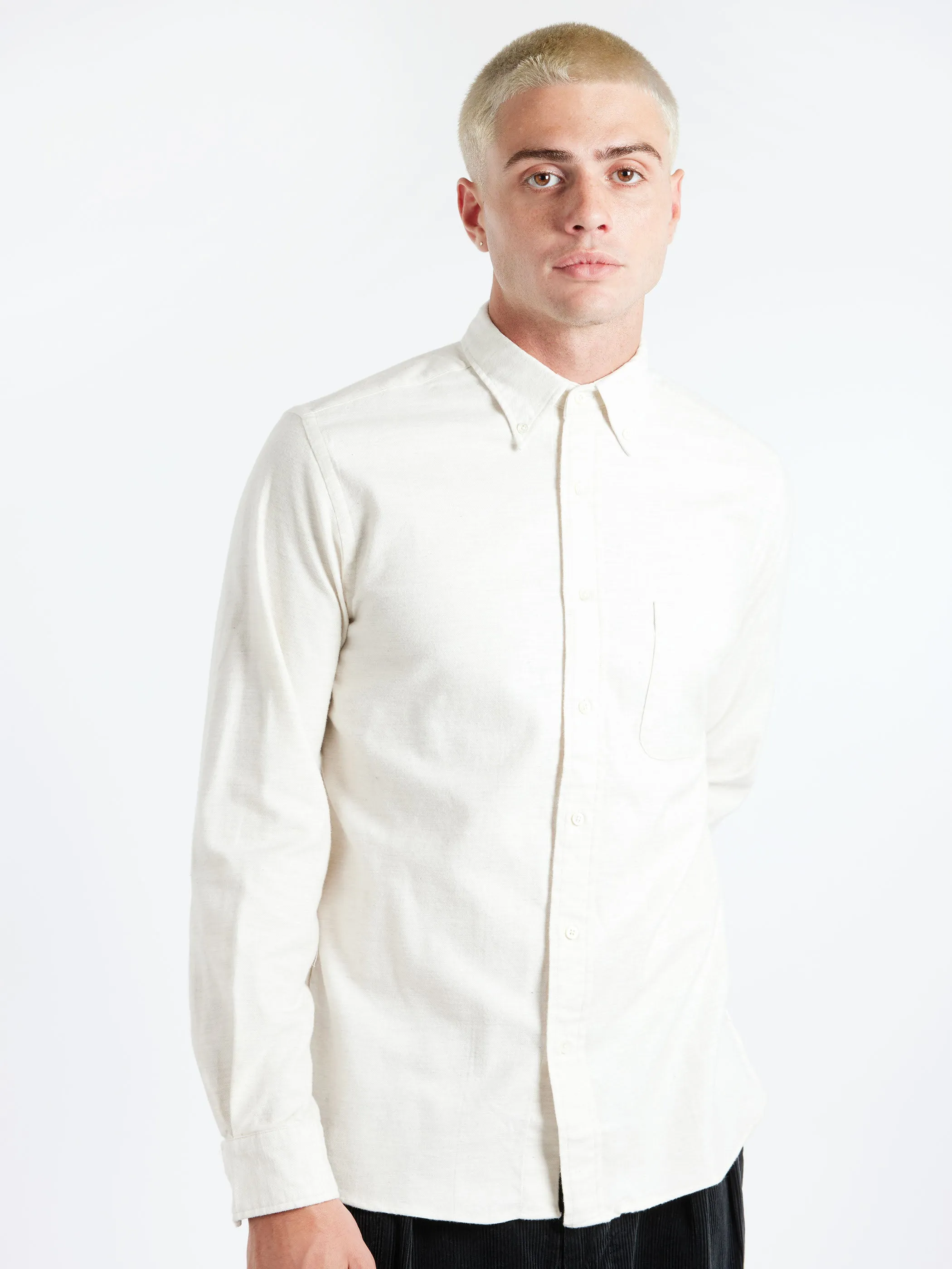 Flannel Solid Button Down Shirt sold by gravitypope product image thumbnail 4