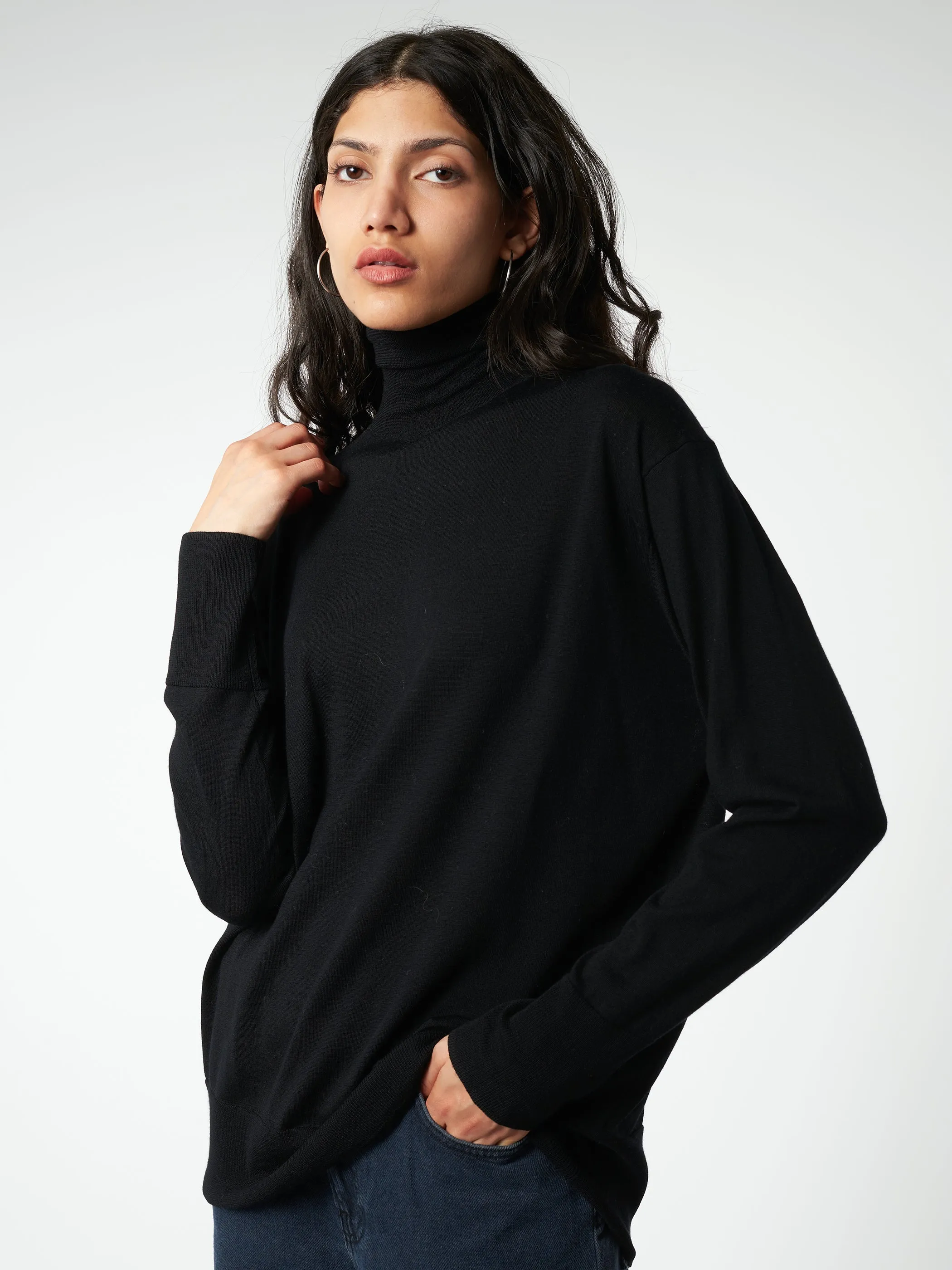 Loose Fit Merino Wool Turtleneck sold by gravitypope product image thumbnail 4