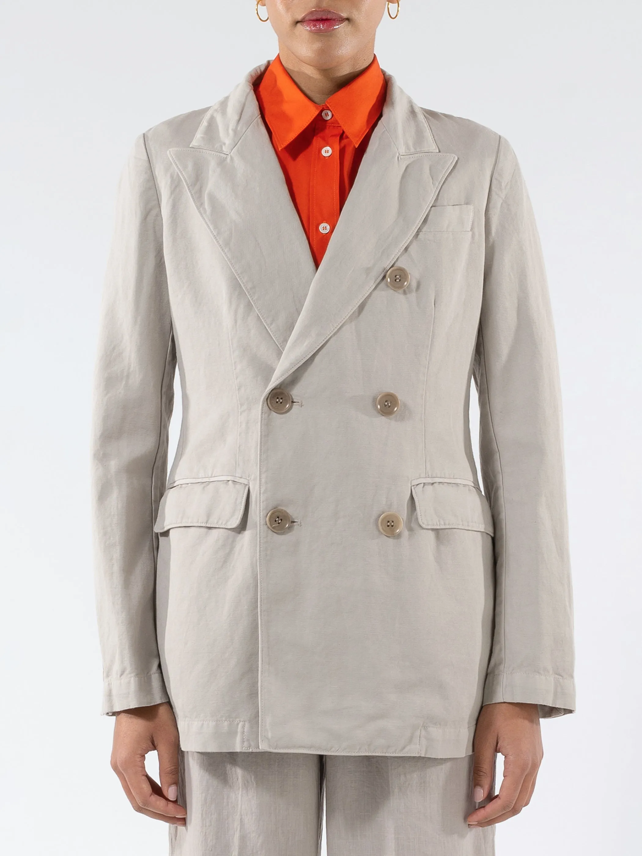 Double-Breasted Gabardine Blazer sold by gravitypope