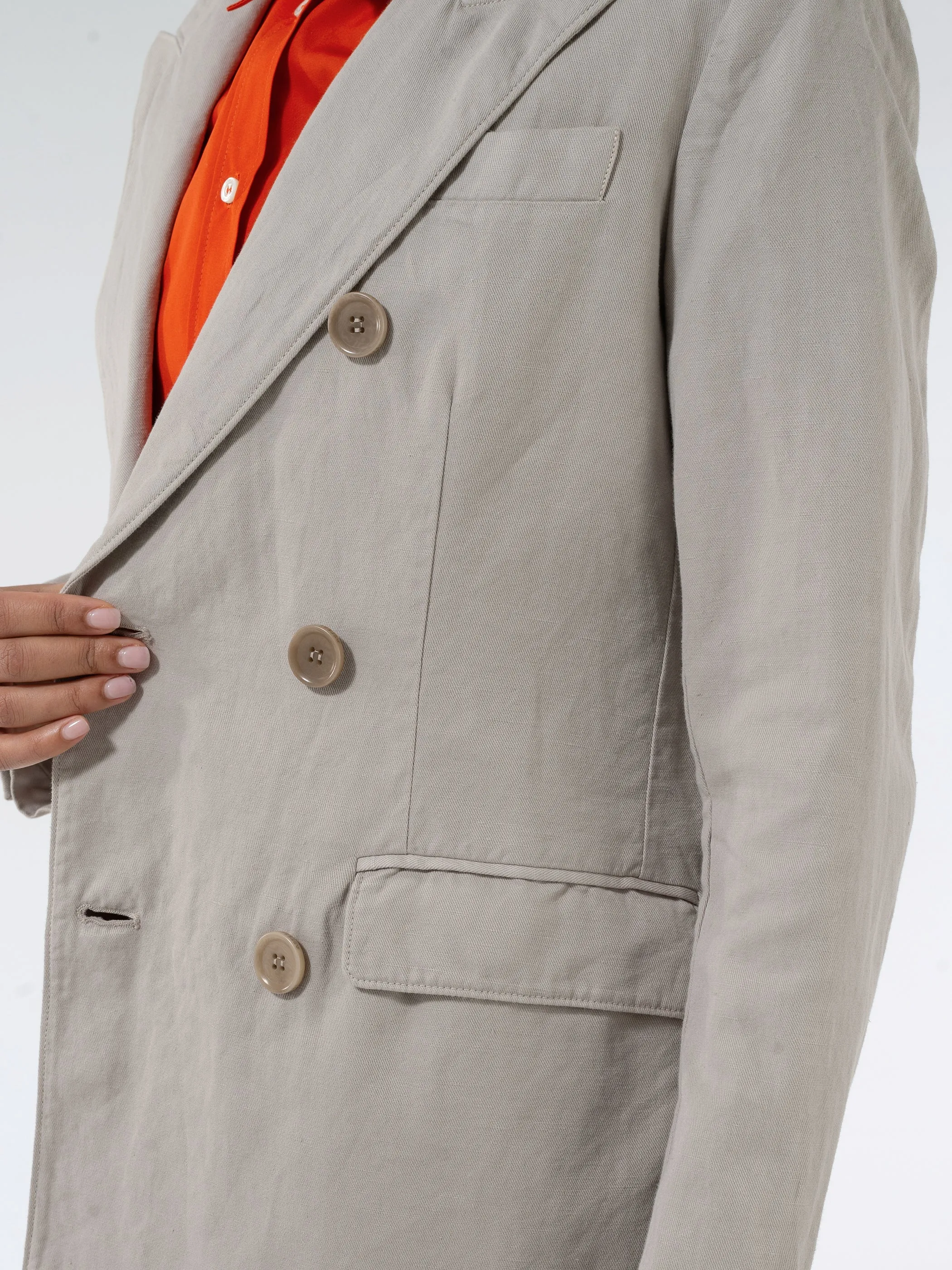 Double-Breasted Gabardine Blazer sold by gravitypope product image thumbnail 4