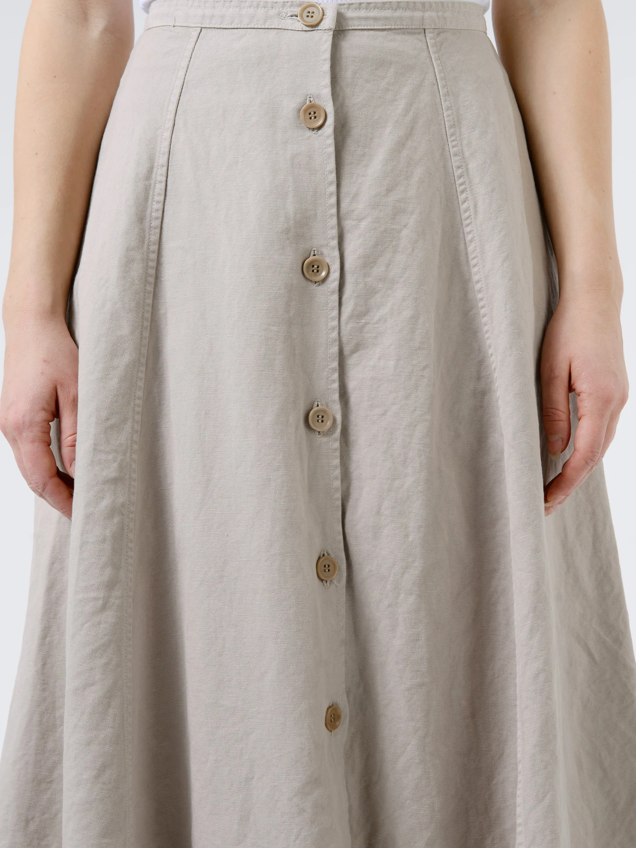 Cotton Linen Midi Skirt sold by gravitypope product image thumbnail 3