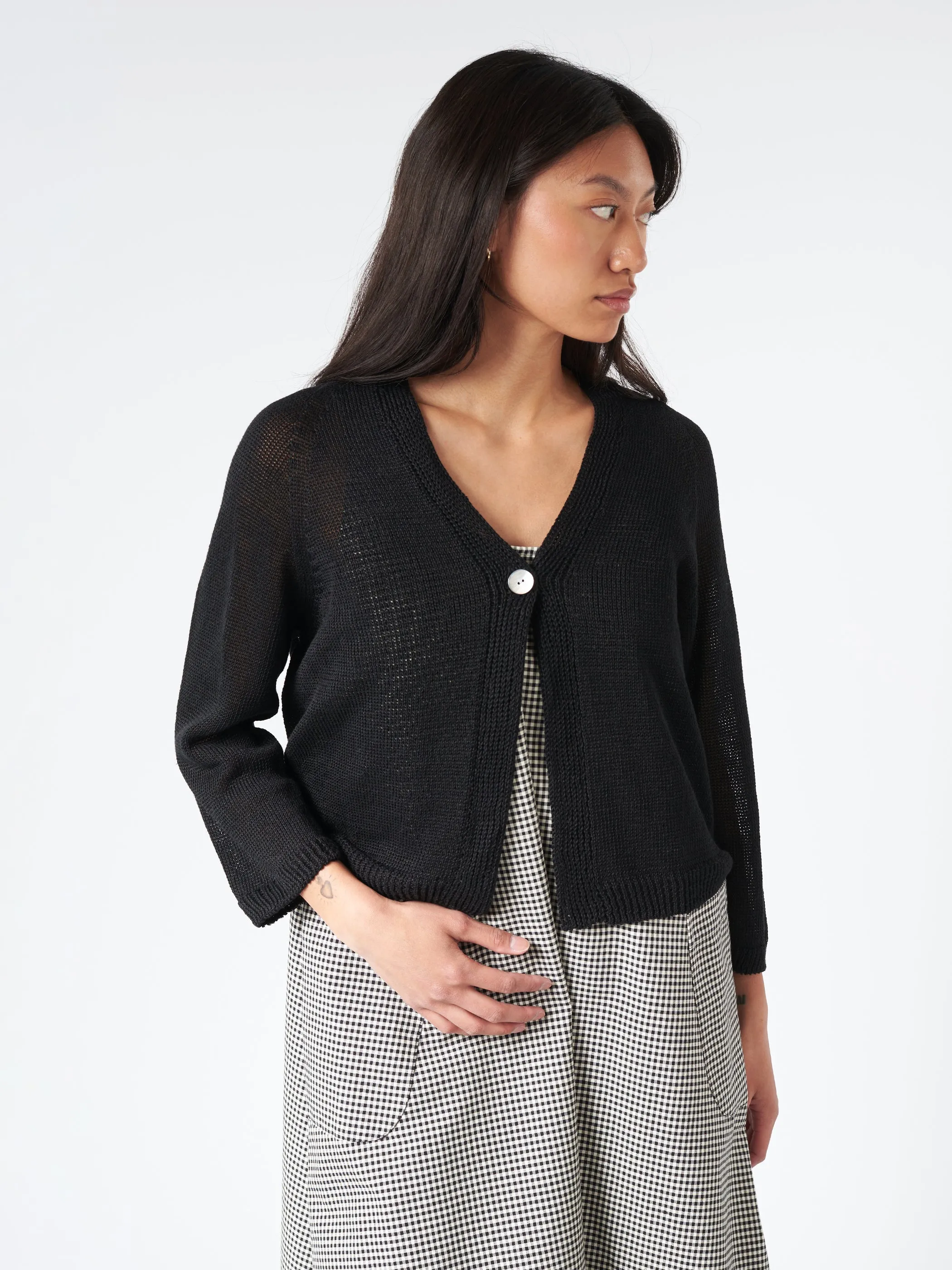 Linen Knit Cardigan sold by gravitypope product image thumbnail 4