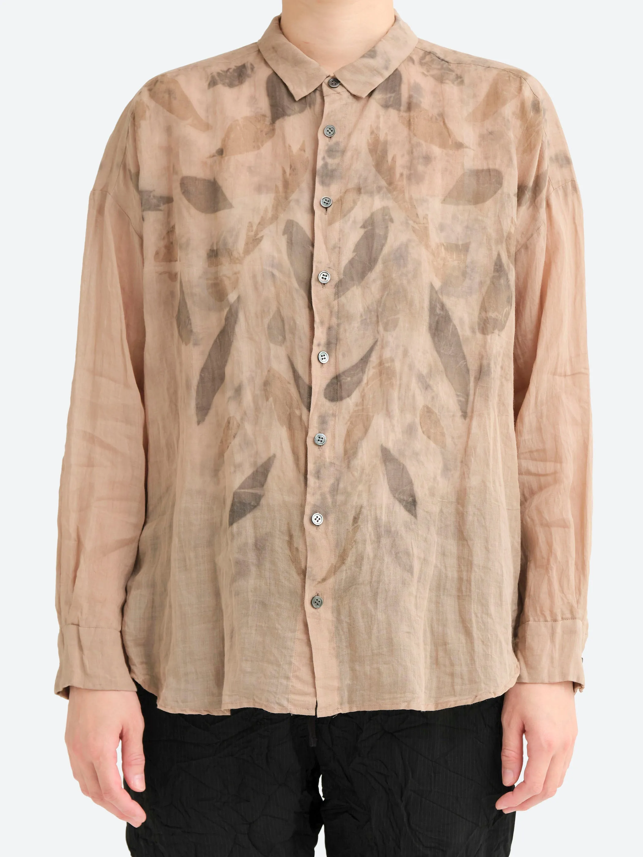 Washed Ramie Bundle Dye Blouse sold by gravitypope