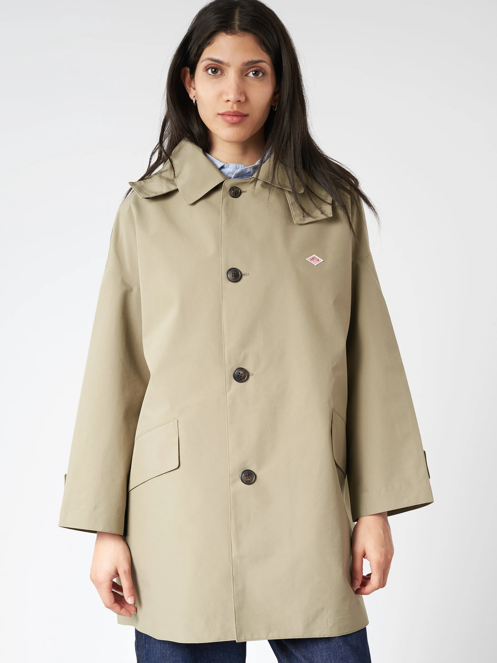 Women's 3-Layer Cloth Hooded Balmacaan Coat sold by gravitypope product image thumbnail 2