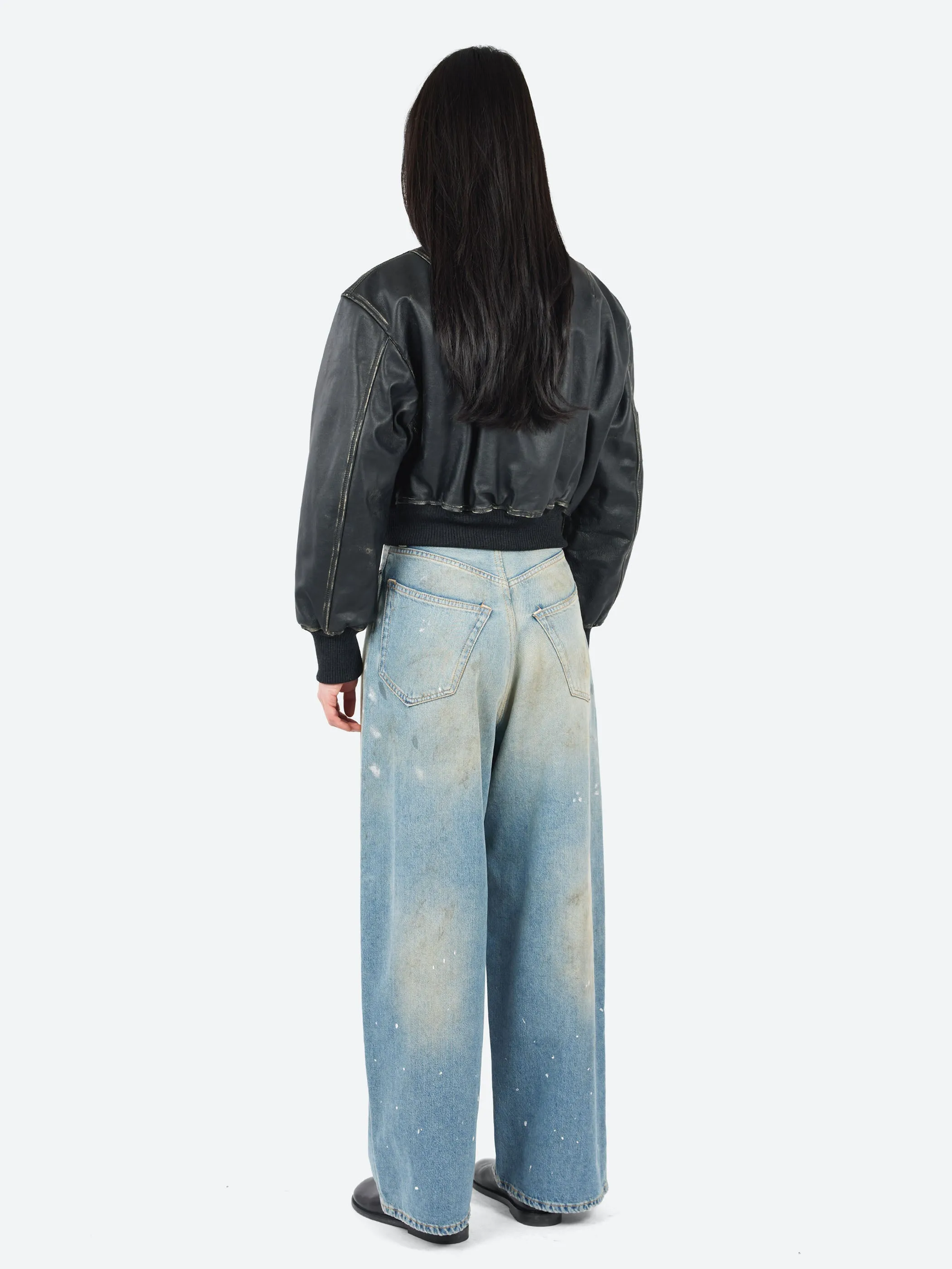 Leather Bomber Jacket sold by gravitypope product image thumbnail 3