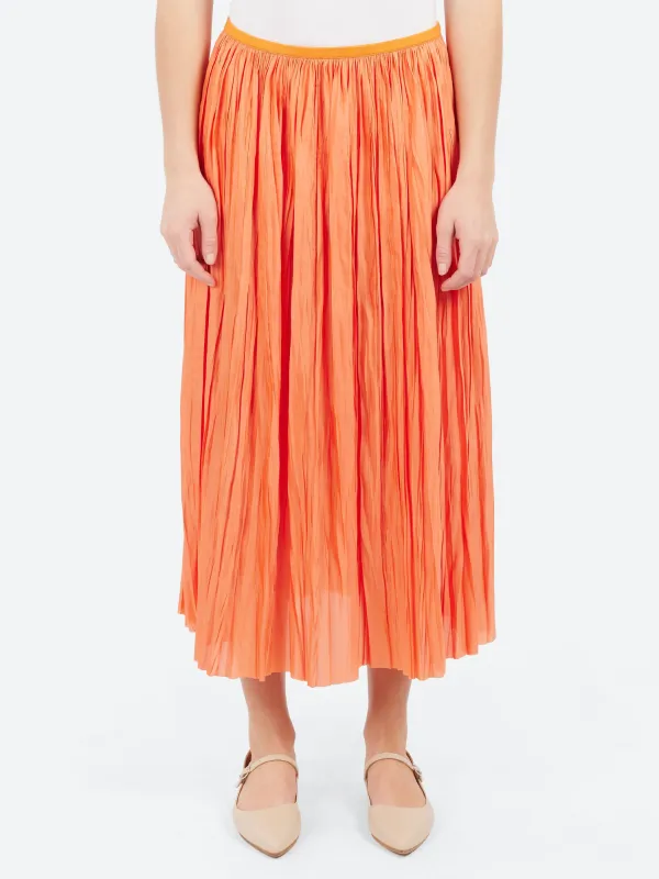 Plisse Midi Skirt sold by gravitypope