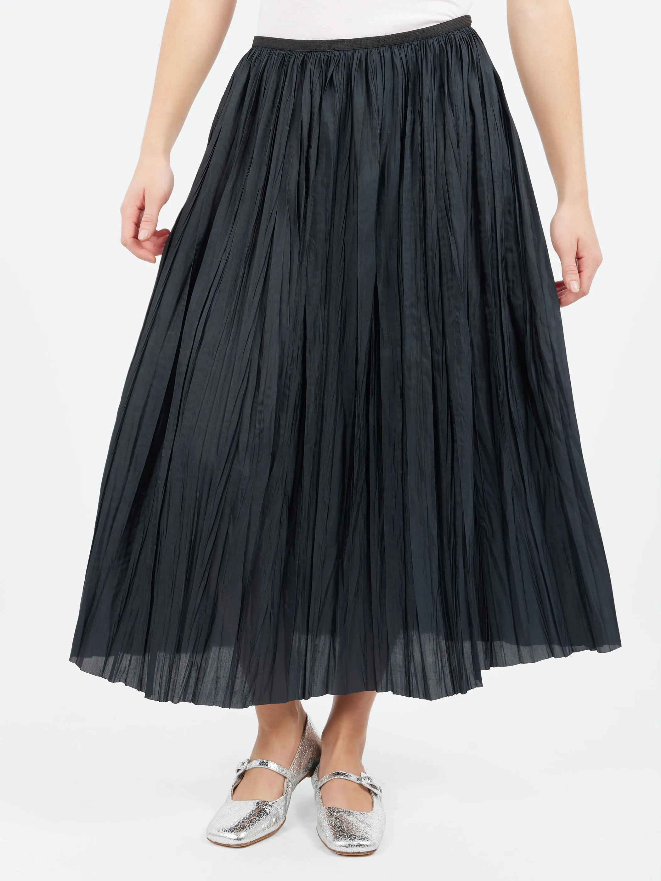 Plisse Midi Skirt sold by gravitypope product image thumbnail 4