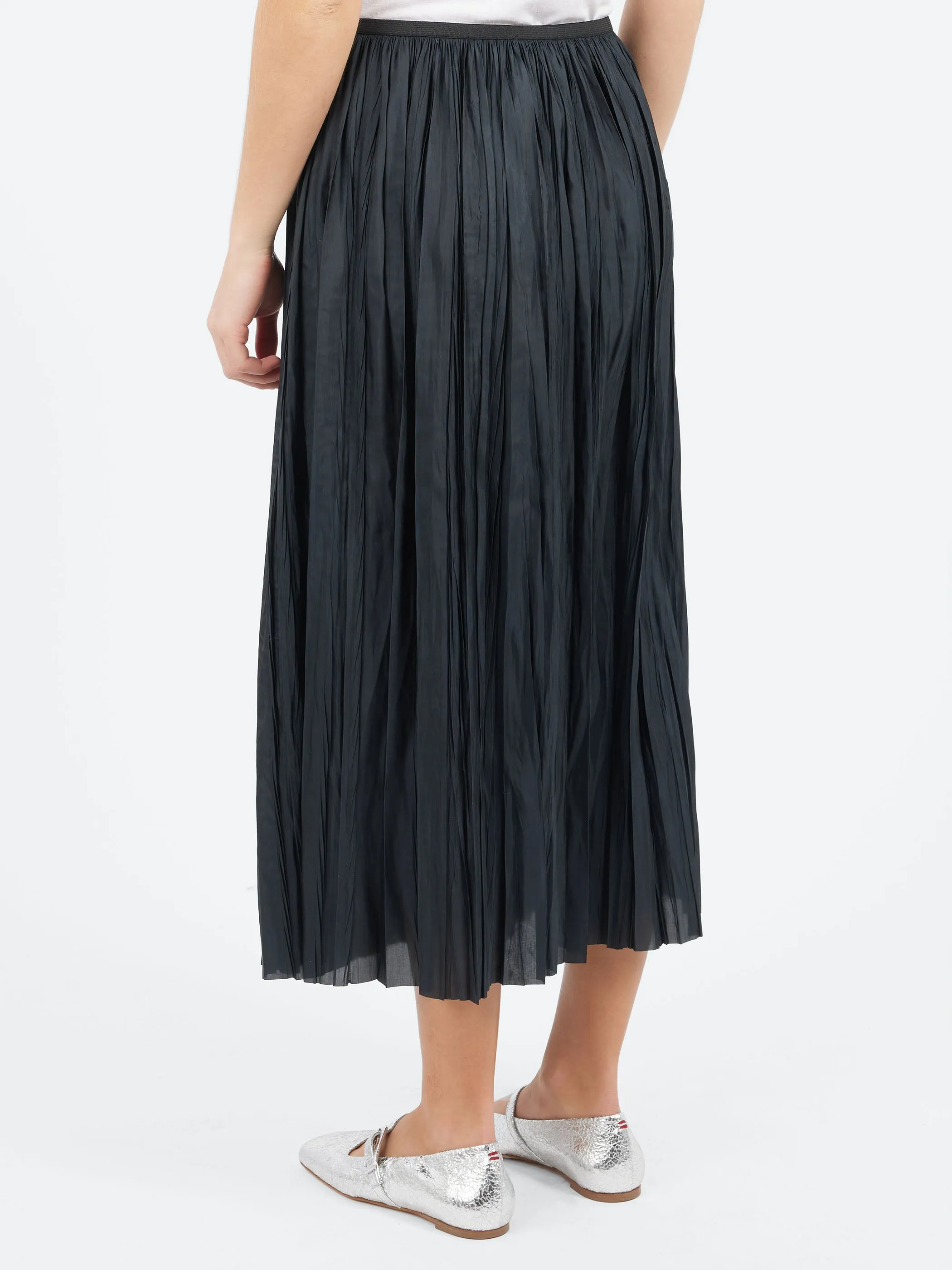 Plisse Midi Skirt sold by gravitypope product image thumbnail 3