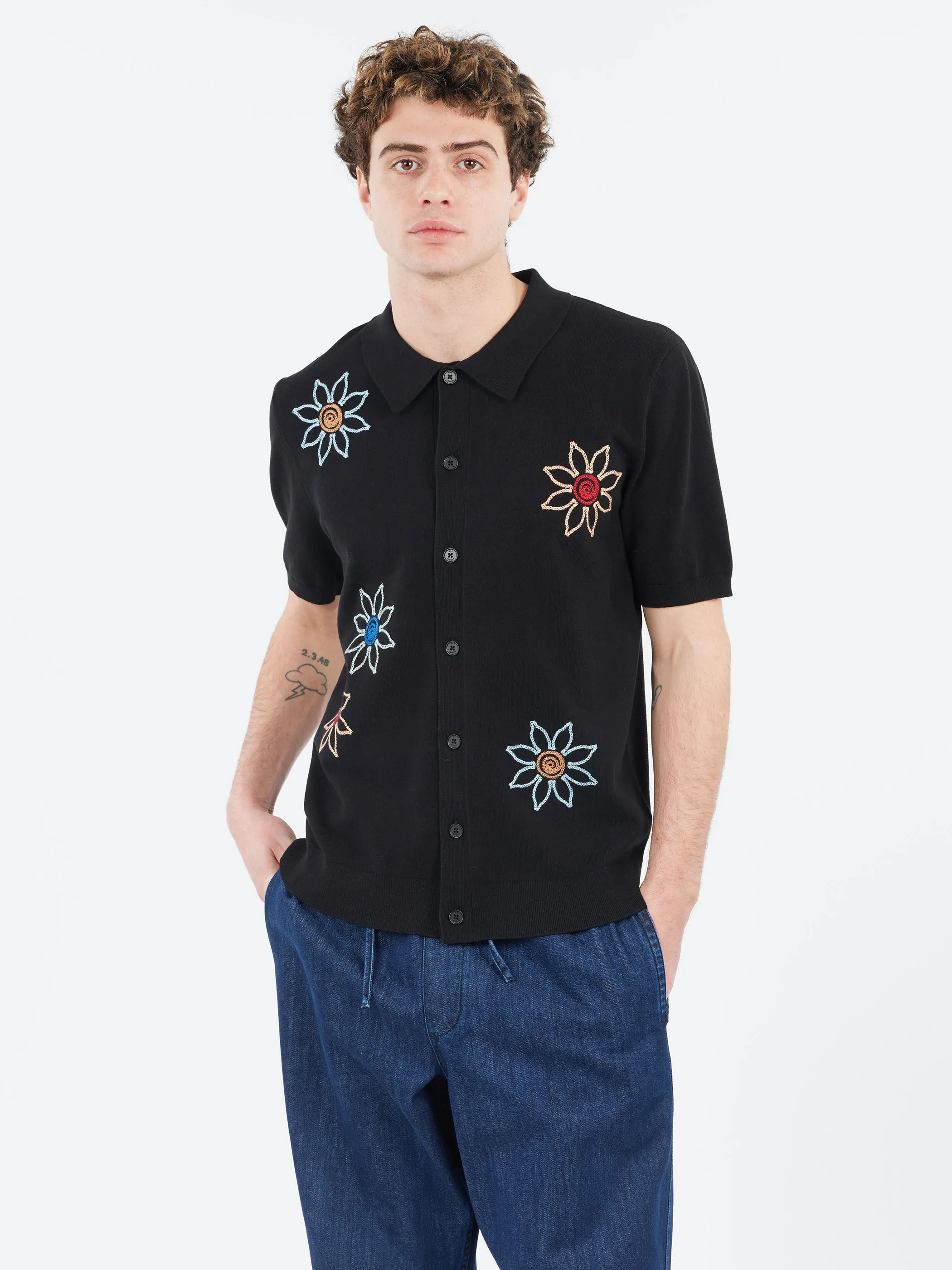 Tellaro Embroidered Knitted Cotton Polo sold by gravitypope product image thumbnail 2