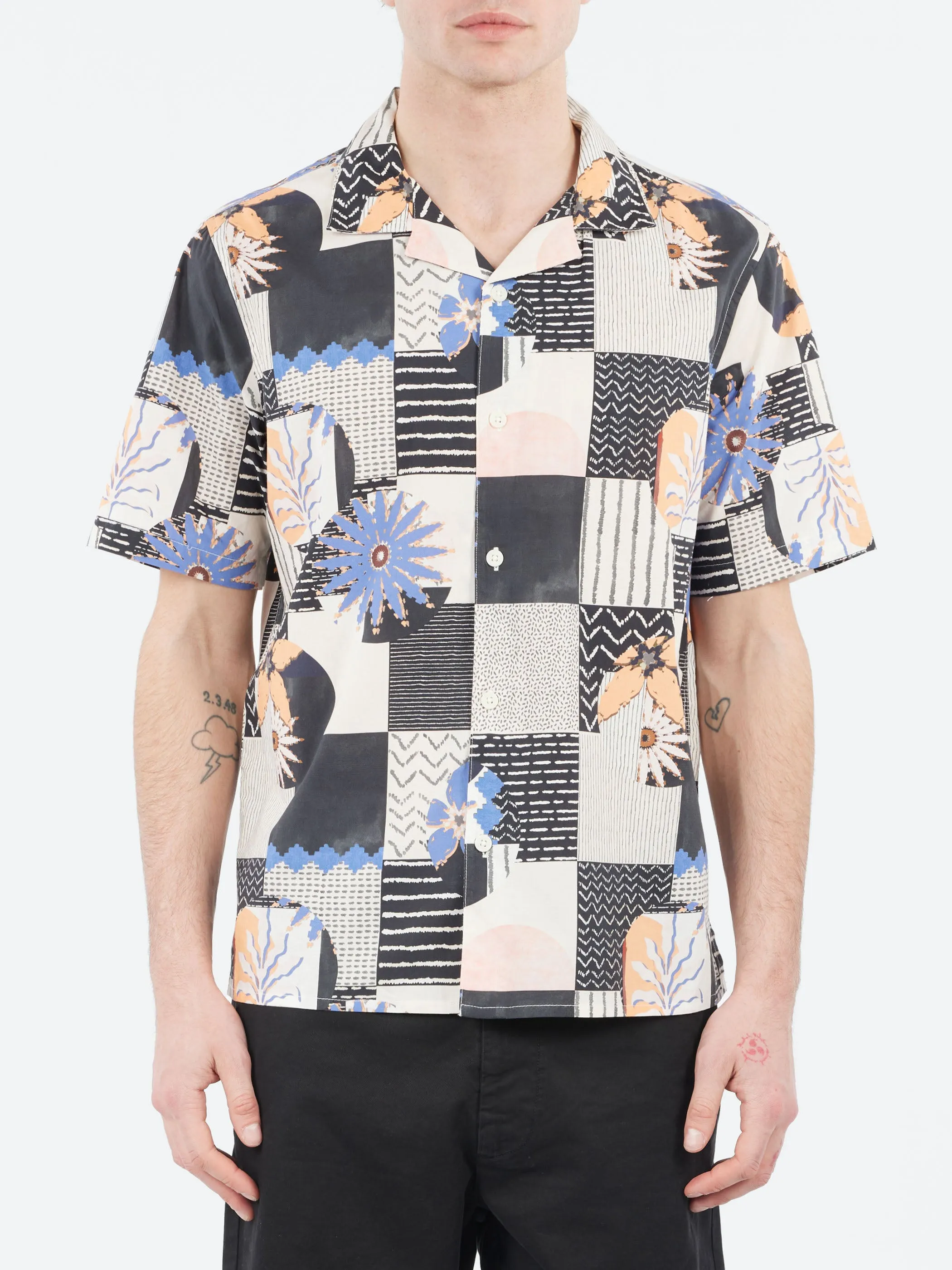 Didcot Grid Floral Short Sleeve Shirt sold by gravitypope