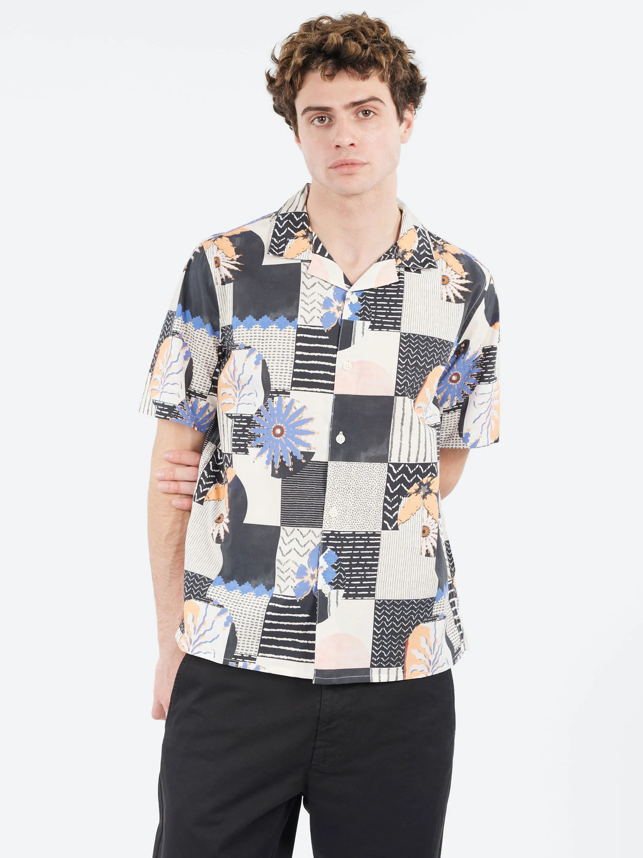 Didcot Grid Floral Short Sleeve Shirt sold by gravitypope product image thumbnail 4