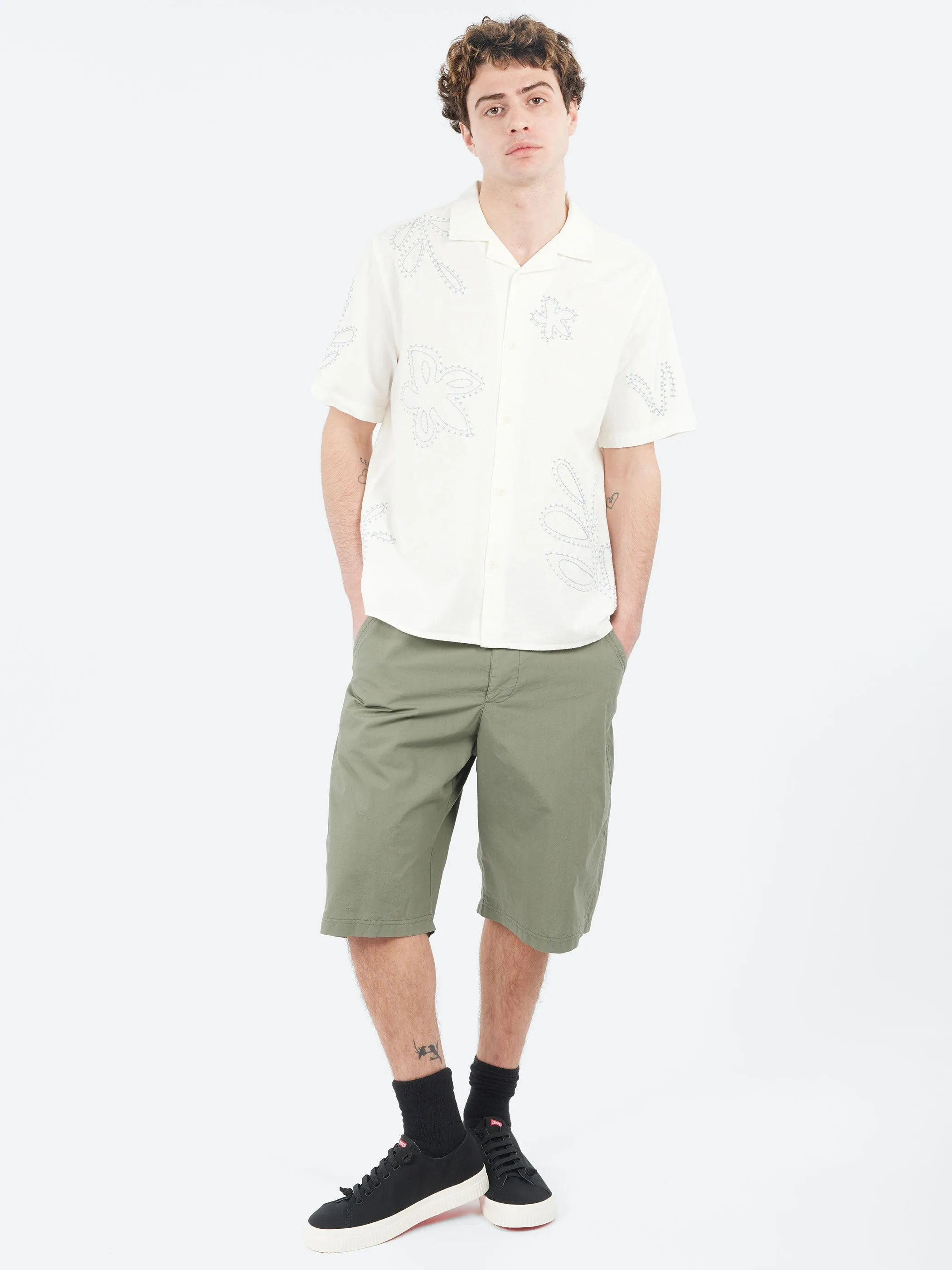 Didcot Floral Embroidered Short Sleeve Shirt sold by gravitypope product image thumbnail 2